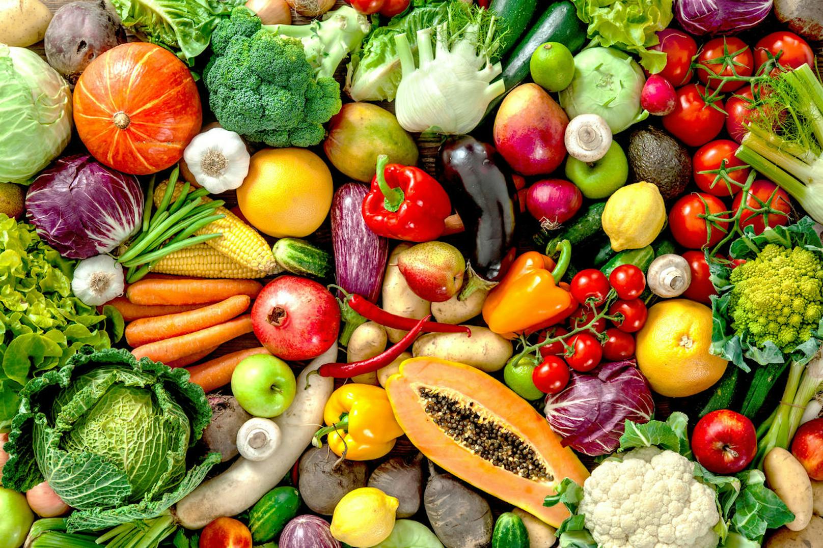 Obst und Gemüse: 58 Prozent