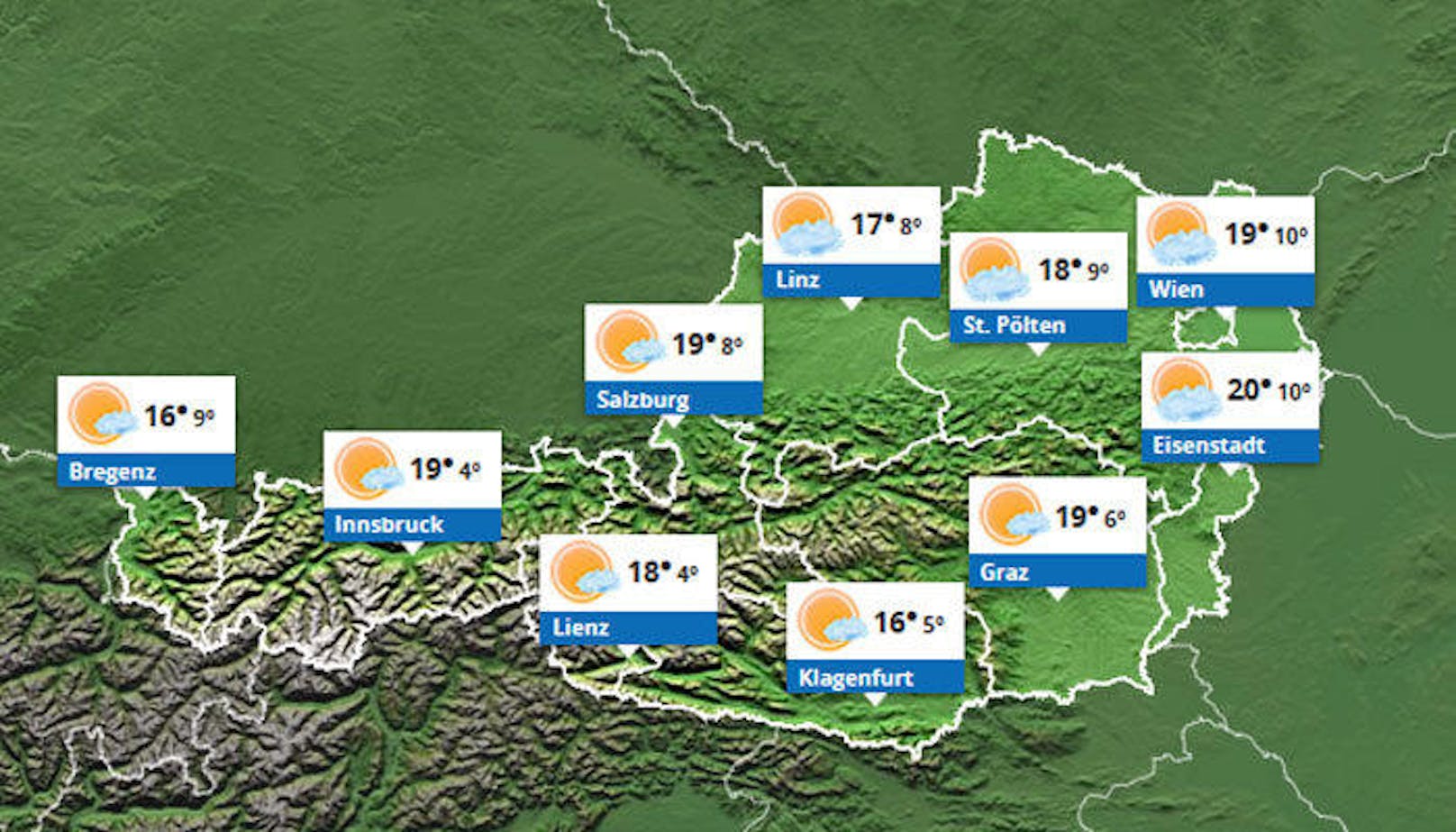 Wetter in Österreich: So wird der Donnerstag