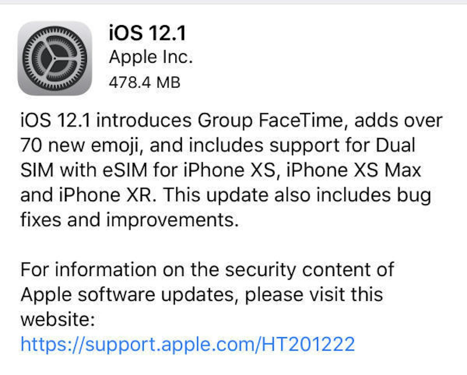 Den Nutzern von mobilen Apple-Geräten empfehlen die Wissenschaftler dringend, das neueste Update (iOS 12.1) zu installieren.