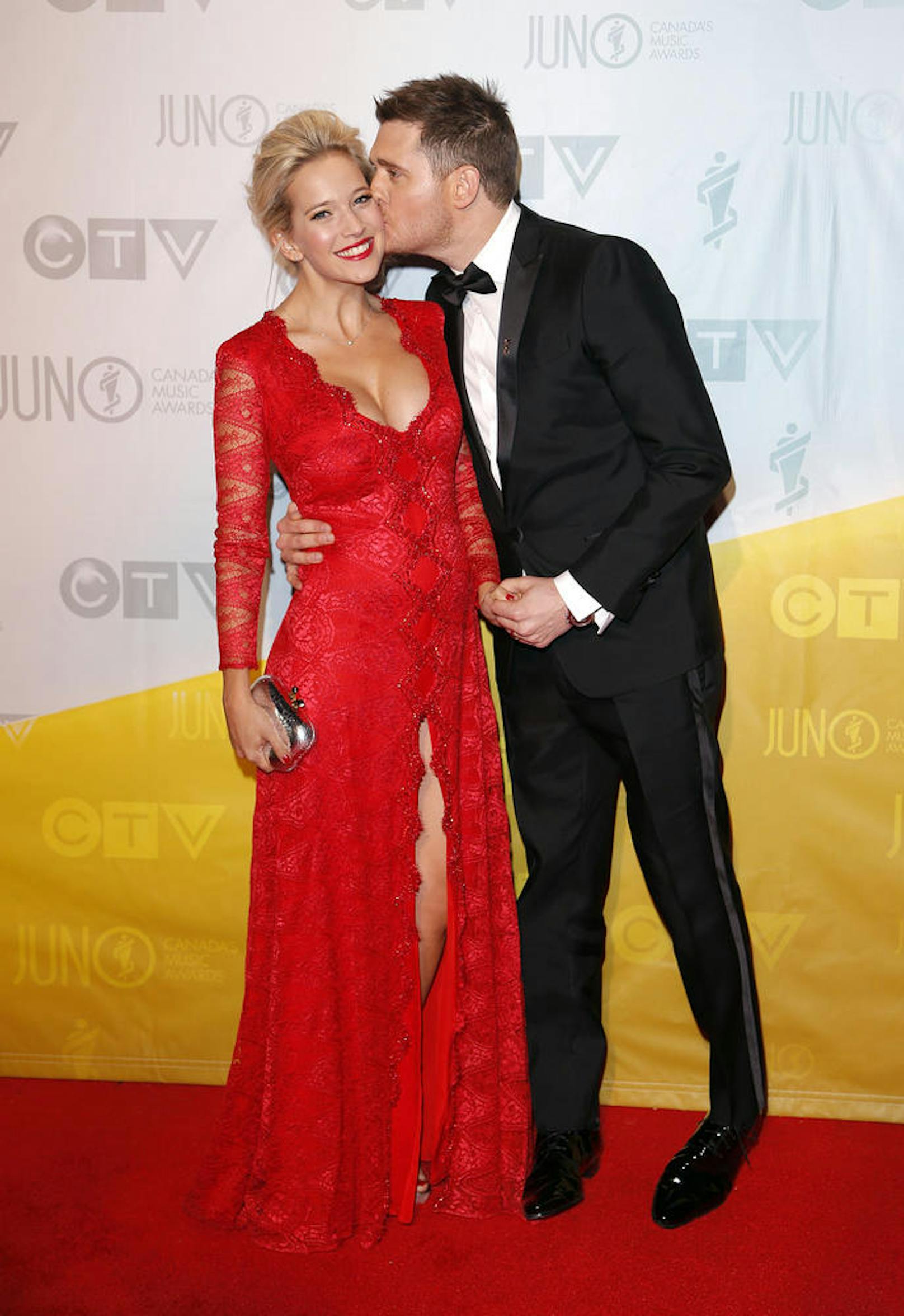 Michael Buble und Luisana Lopilato bei den Juno Awards in Regina, 2013.