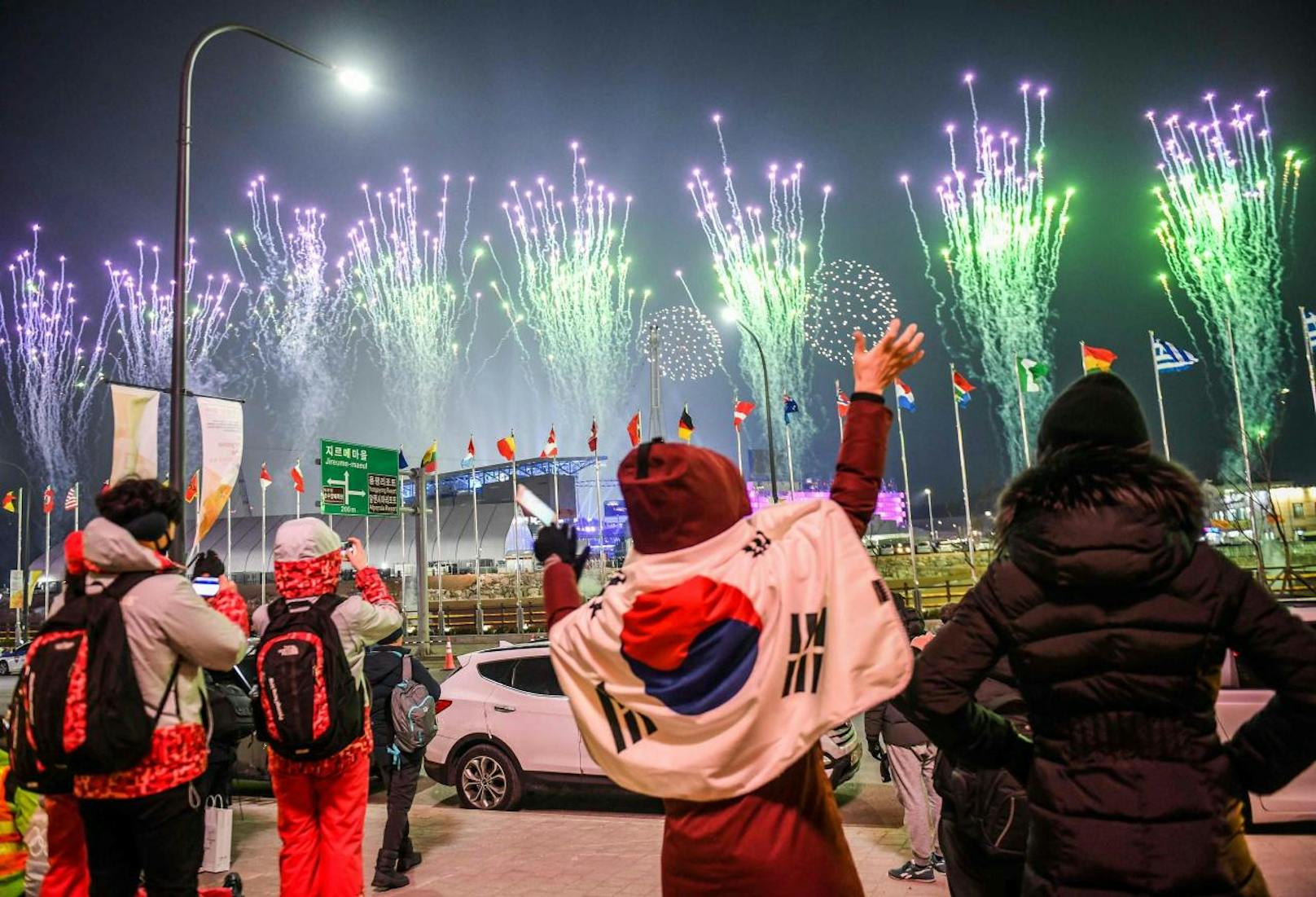 Die Eröffnungsfeier in Pyeongchang. 