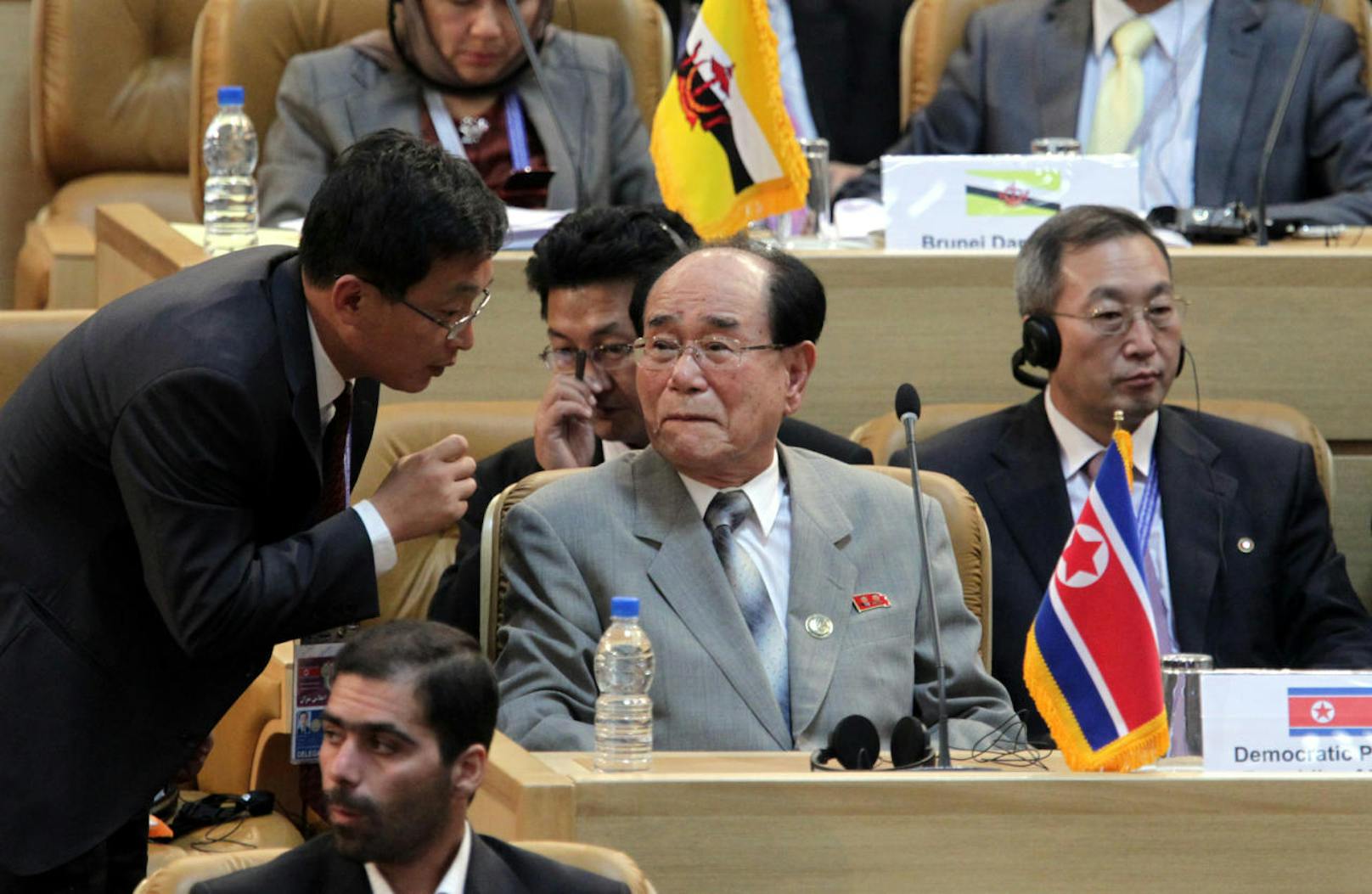 Der 90-Jährige ist Vorsitzender des Präsidiums der Obersten Volksversammlung und vertritt Nordkorea oft im Ausland. Wie hier 2012 an einer Konferenz im iranischen Teheran.