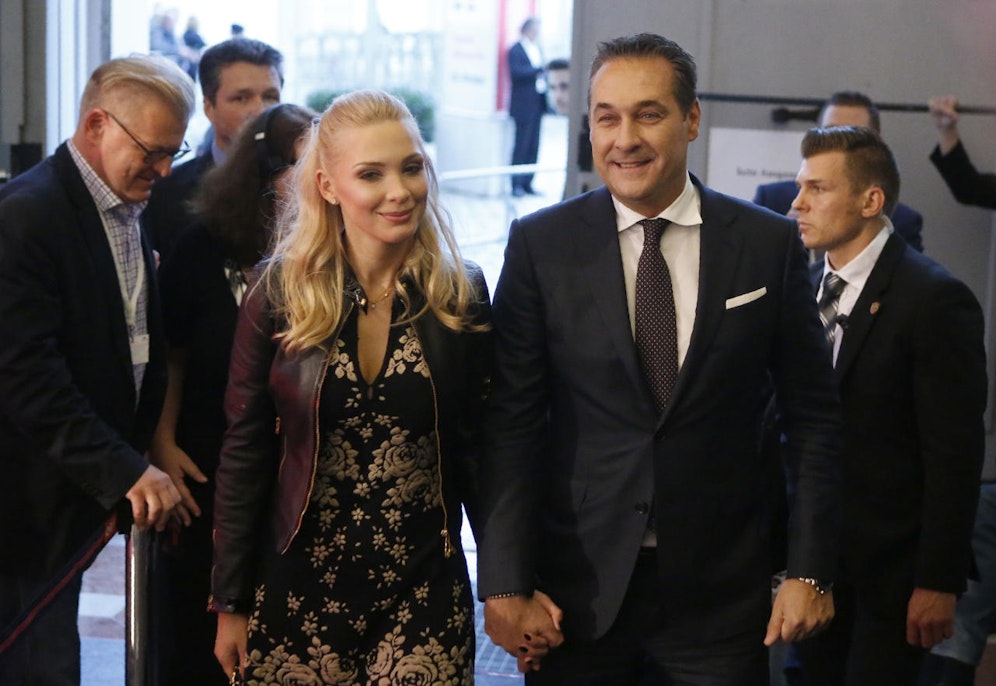 Heinz-Christian Strache mit Ehefrau Philippa