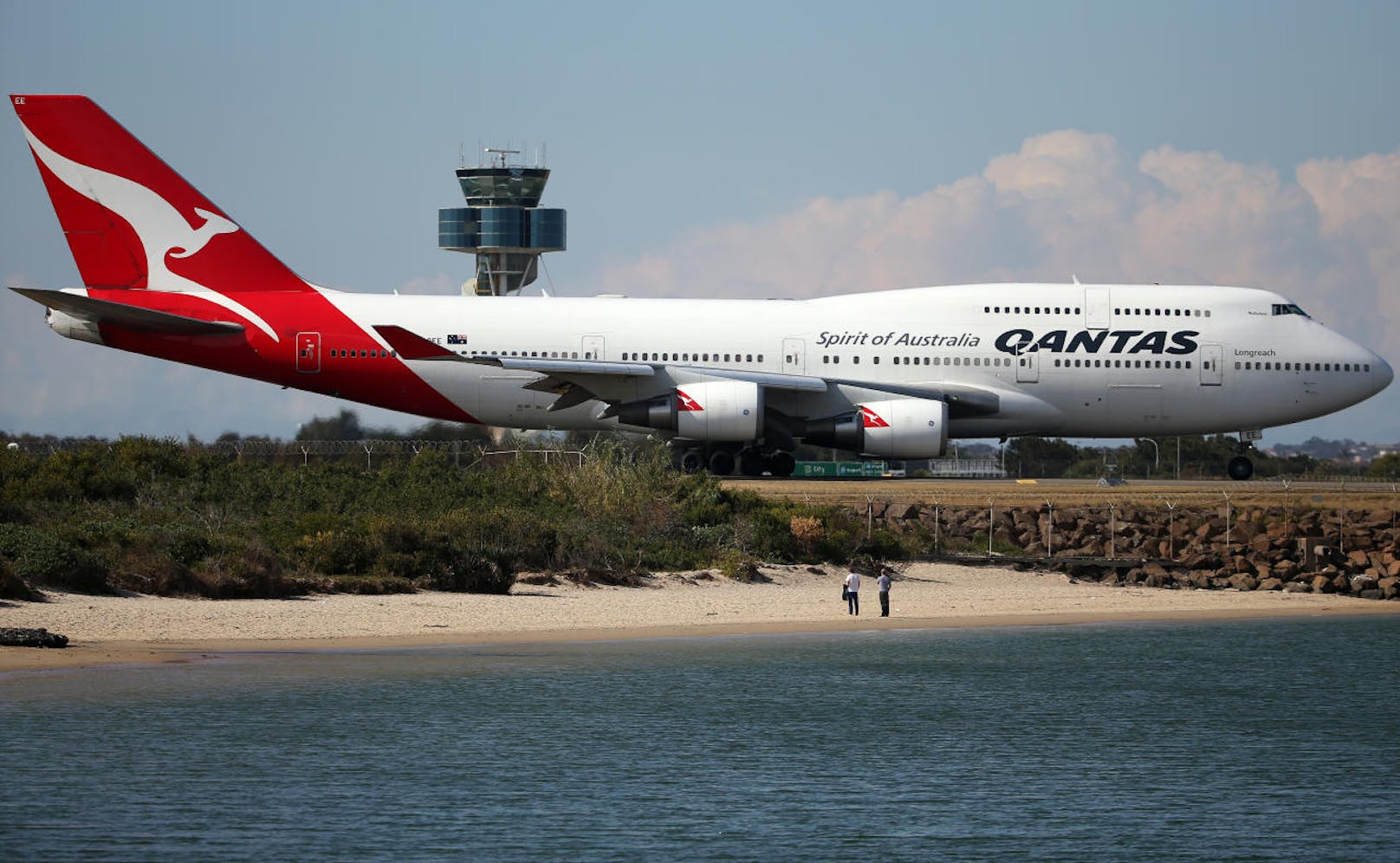 <b>Platz 5:</b> Die australische Nationalfluglinie <b>Qantas Airways</b> hat ihren Sitz in Botany Bay City. Pünktlichkeitsrate: <b>86,18 Prozent</b>