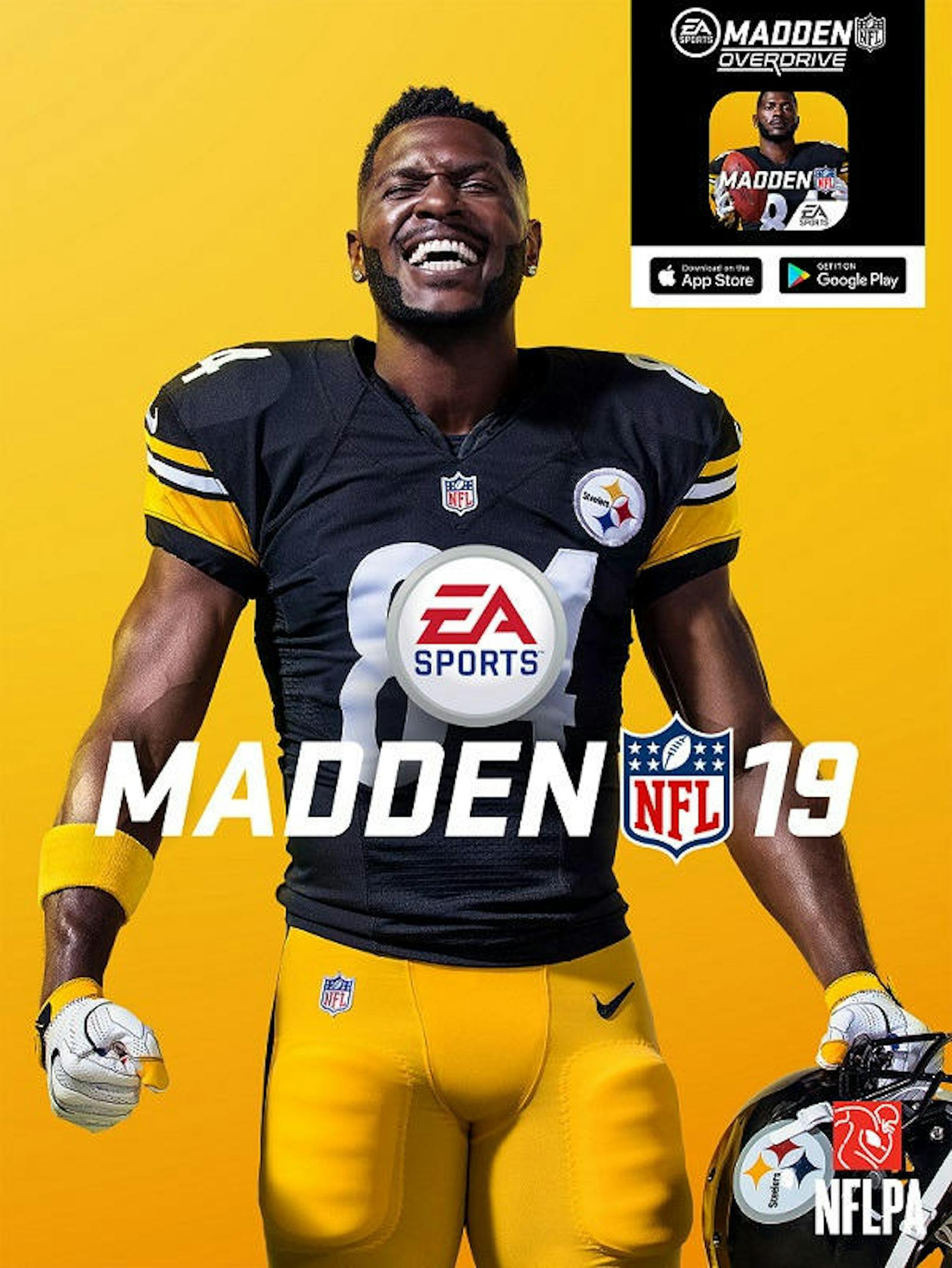 Electronic Arts hat heute offiziell das Cover von Madden NFL 19 und Madden NFL Overdrive bekannt gegeben, auf dem der Star-Receiver der Pittsburgh Steelers, Antonio Brown, zu sehen sein wird. EA SPORTS Madden NFL 19 wird von EA Tiburon in Orlando, Florida, entwickelt und ist ab 10. August für Xbox One, PlayStation 4 und PC erhältlich. 