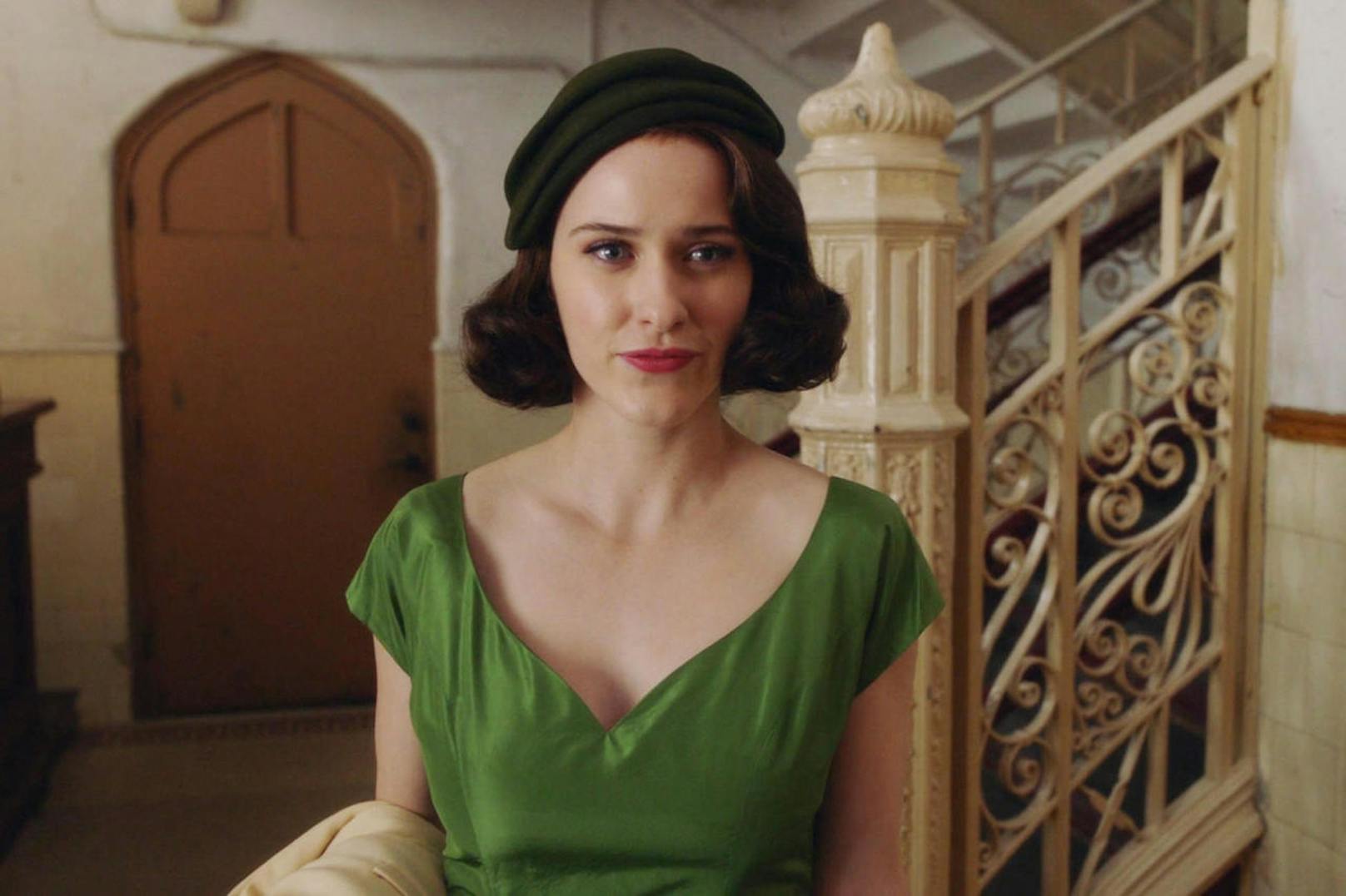 Rachel Brosnahan in "The Marvelous Mrs. Maisel". 