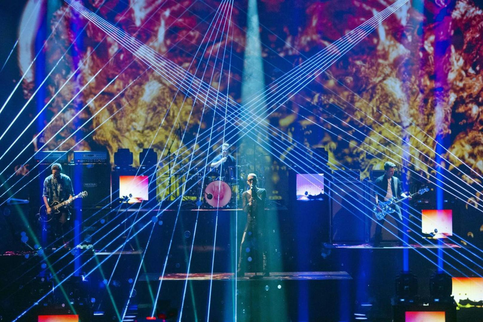Tokio Hotel am 4. Oktober 2014 bei "Wetten dass....?" in Erfurt. 