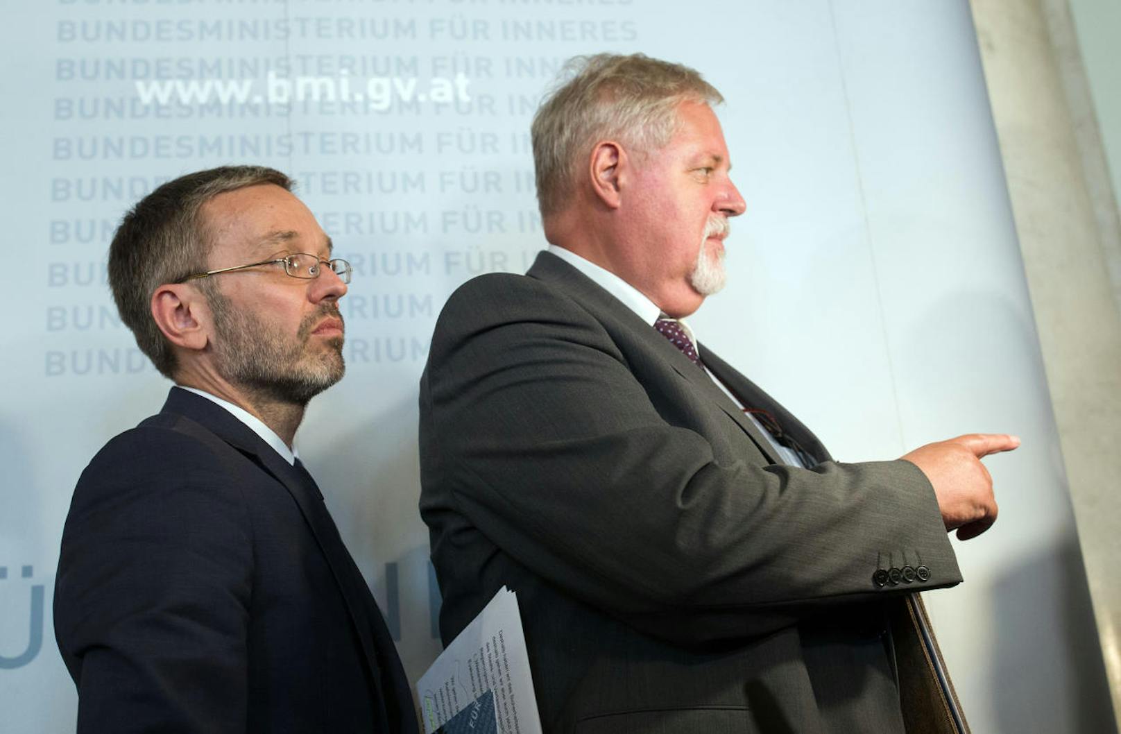 Herbert Kickl (FPÖ) und BVT-Chef Peter Gridling