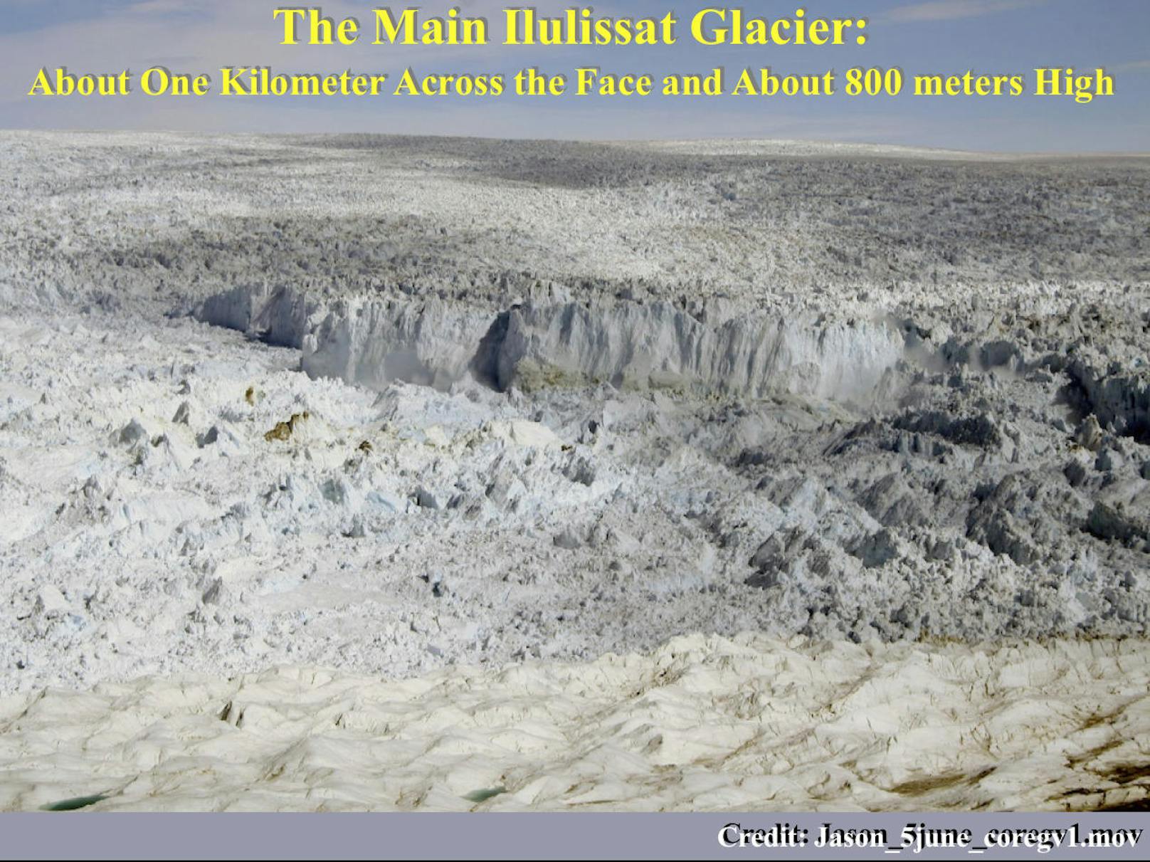 (Noch) monumental: Der Haupt-Ilulissat-Gletscher misst einen Kilometer im Durchmesser und ist 800 Meter hoch.