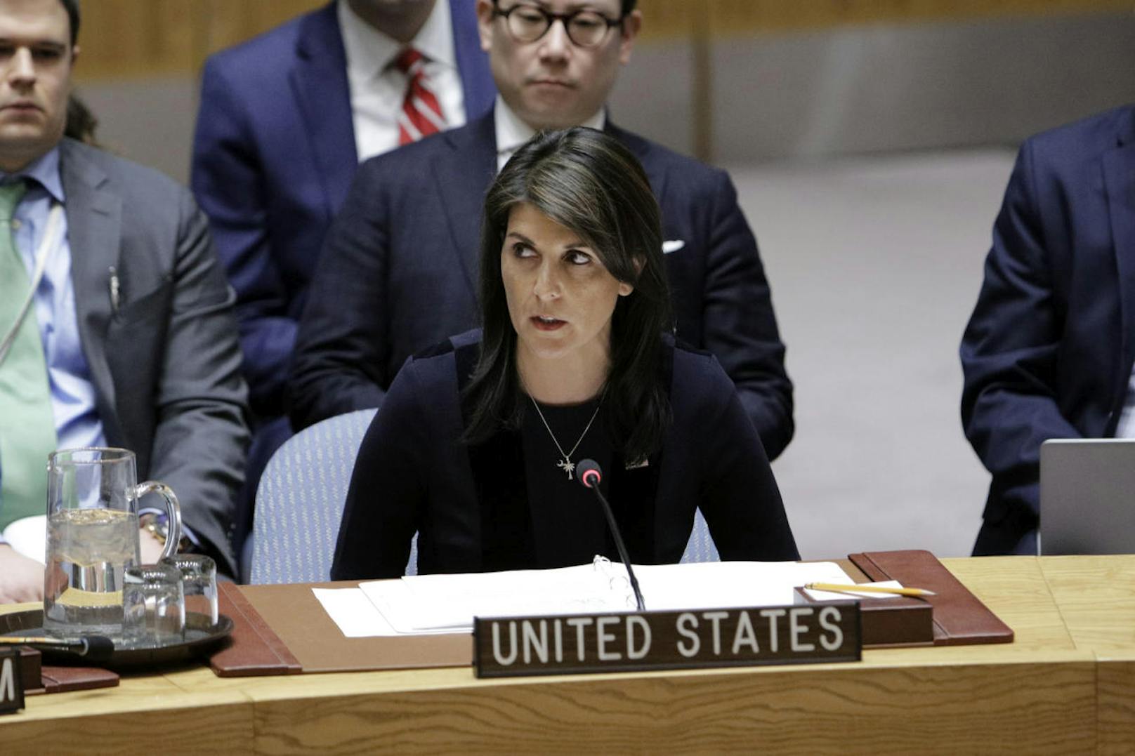 Nikki Haley, 9. Oktober: Die US-Botschafterin bei den Vereinten Nationen in New York gibt freiwillig ihren einflussreichen Posten zum Jahresende auf.