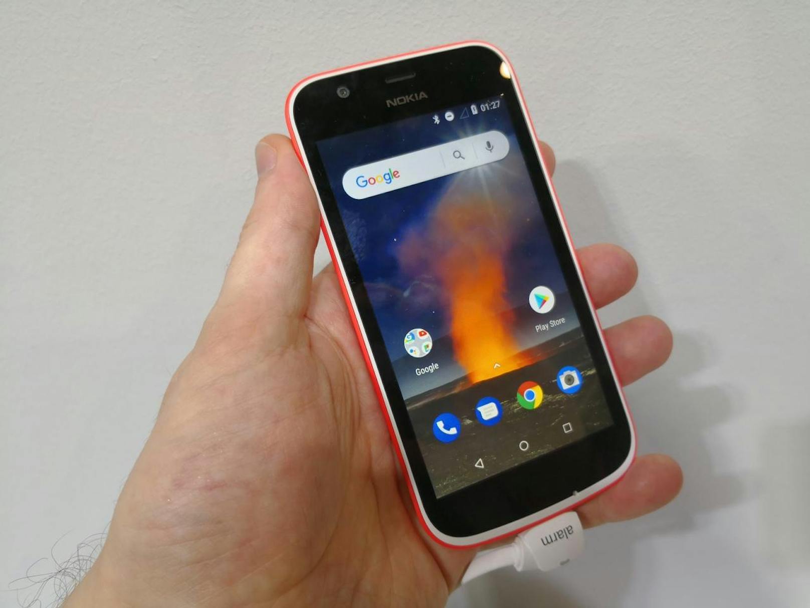Das Nokia 1 läuft auf Android Oreo Go Edition, einer Version von Android, die für Geräte mit 1 GB RAM oder weniger optimiert ist.