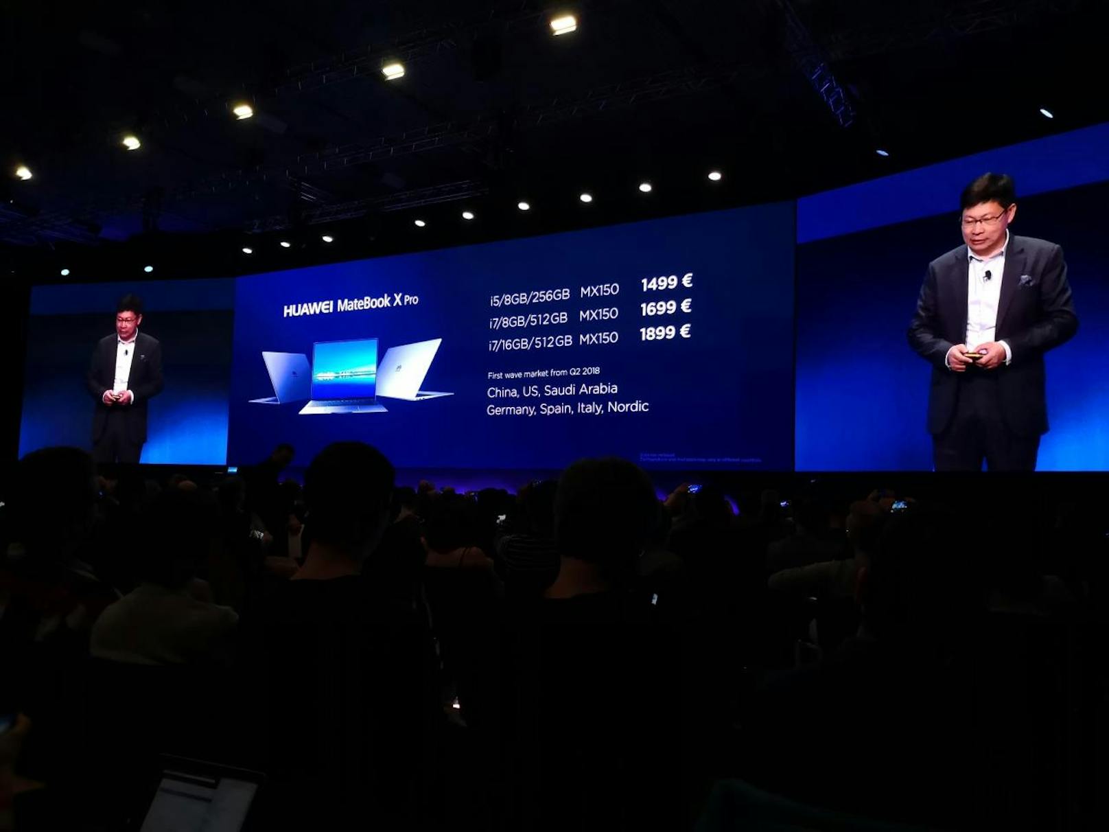 Die Preise des Huawei MateBook X Pro.
