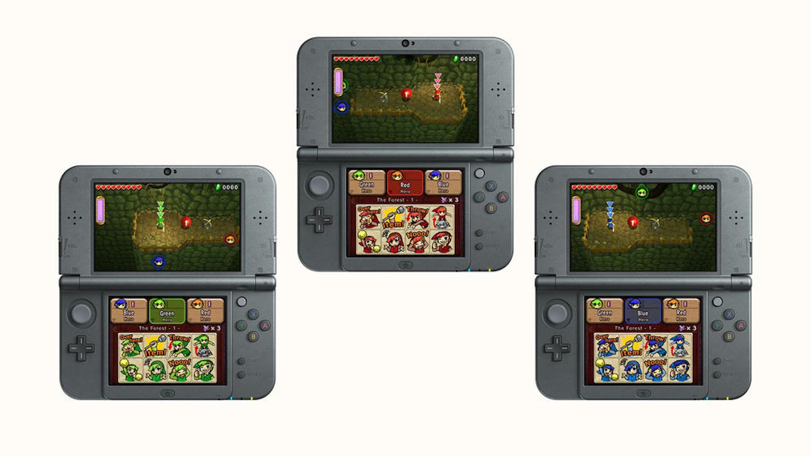 The Legend of Zelda: Tri Force Heroes. Der 3DS-Zocker kann zwei Freunde mit ins Online-Abenteuer nehmen - ein mutiger Schritt von Nintendo im eigentlich klassischen Zelda-Singleplayer-Universum.