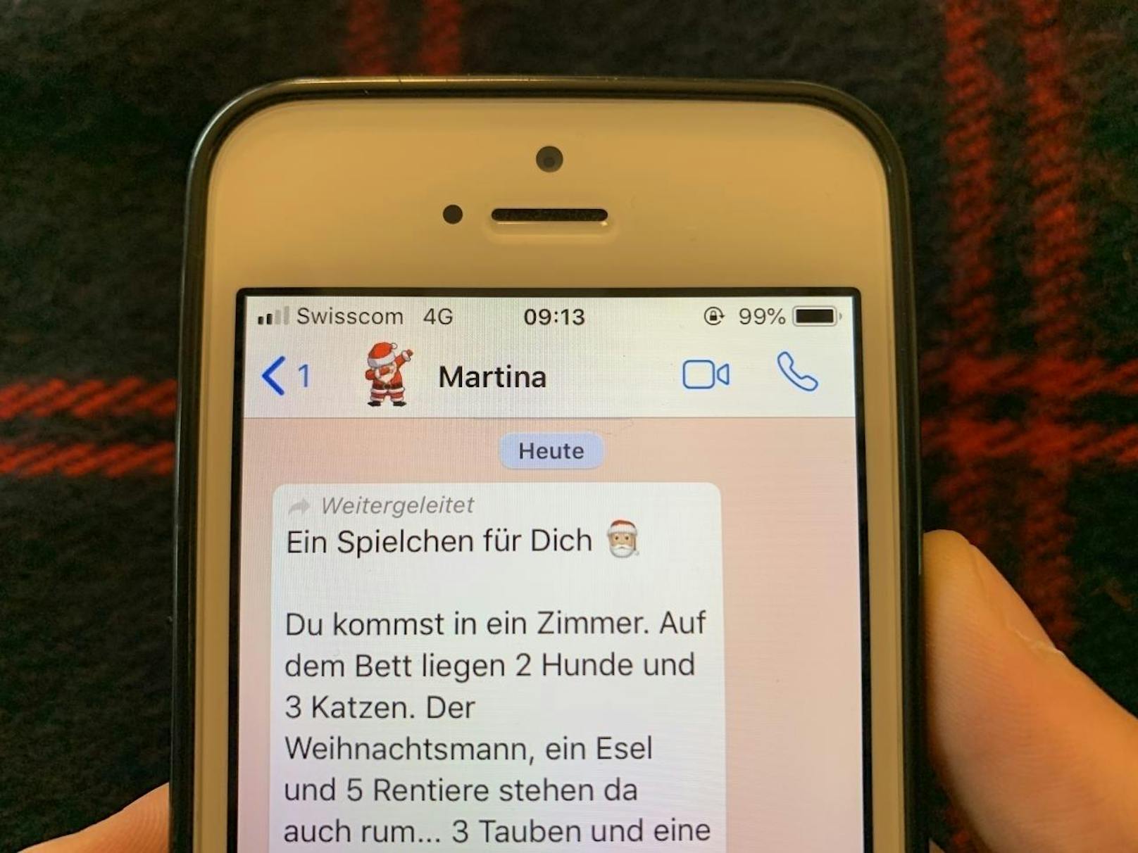 Diese Nachricht erhalten derzeit viele Whatsapp-Nutzer. Es geht darum, ein Rätsel zu lösen.