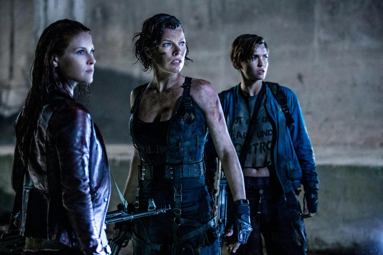 Von links: Ali Larter, Milla Jovovich und Ruby Rose in "Resident Evil - The Final Chapter"