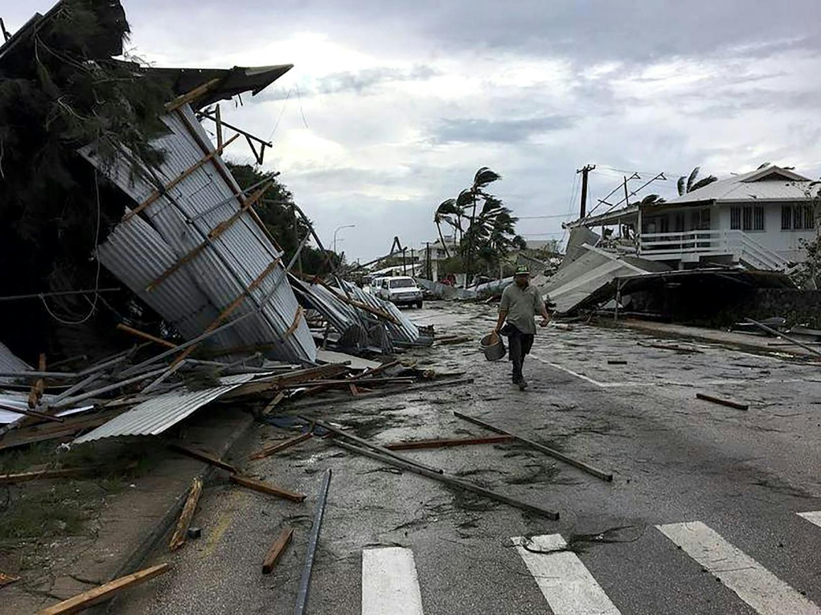 Der Zyklon "Gita" hinterließ eine Spur der Verwüstung auf dem Inselstaat Tonga.
