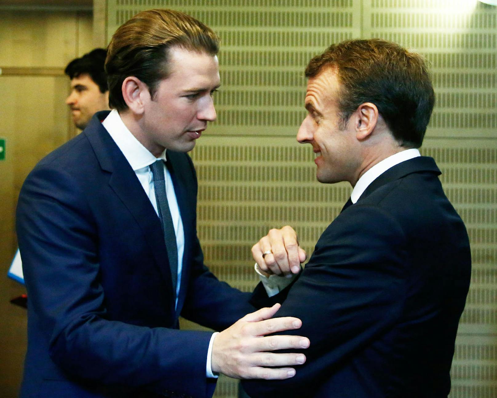 Bundeskanzler <b>Sebastian Kurz</b> und der französische Präsident <b>Emmanuel Macron</b>.