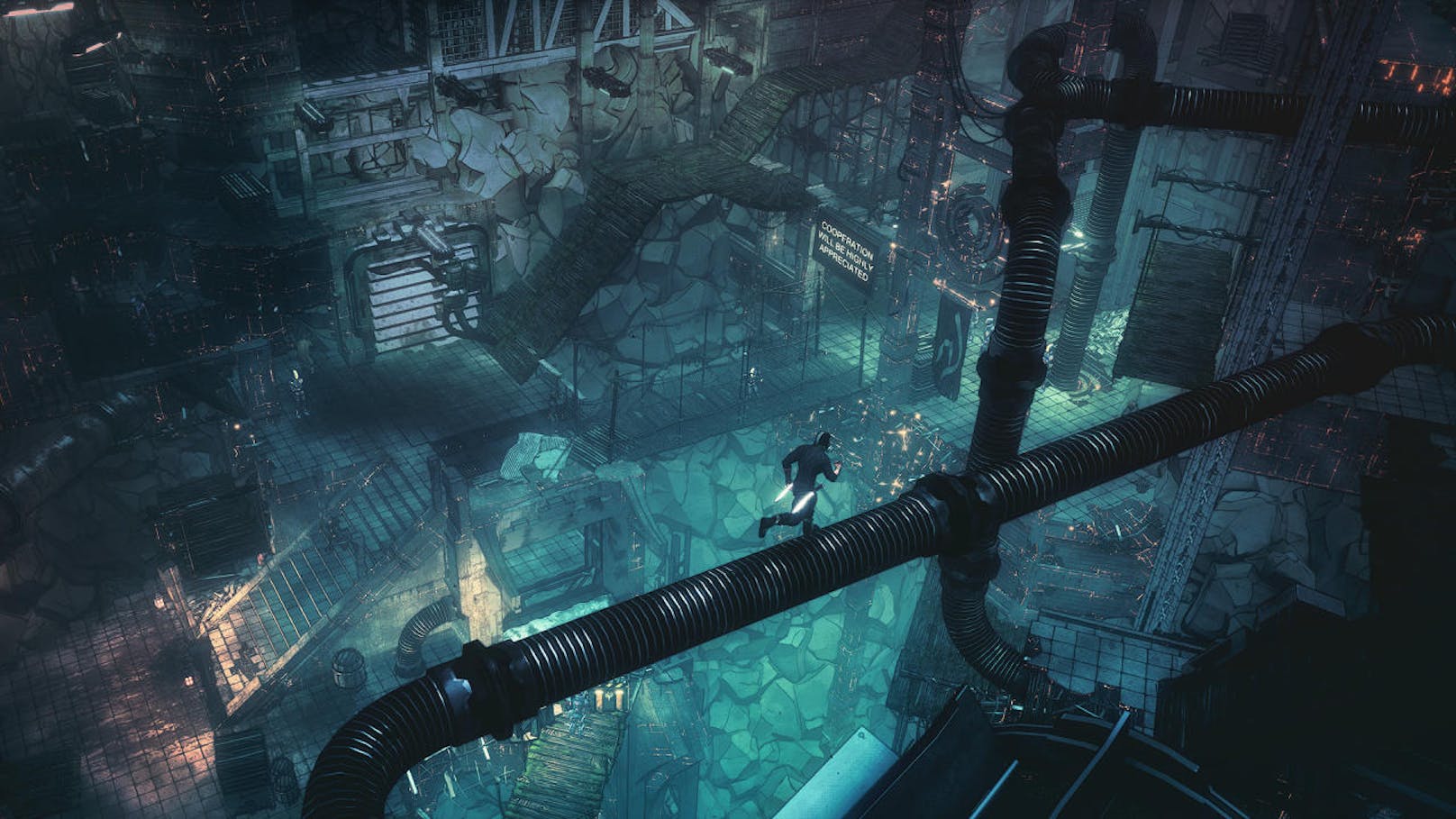 Das Game präsentiert sich von Inhalt, Atmosphäre und Umgebung äußerst düster, bietet aber gleichzeitig eine toll umgesetzte Cyberpunkwelt.
