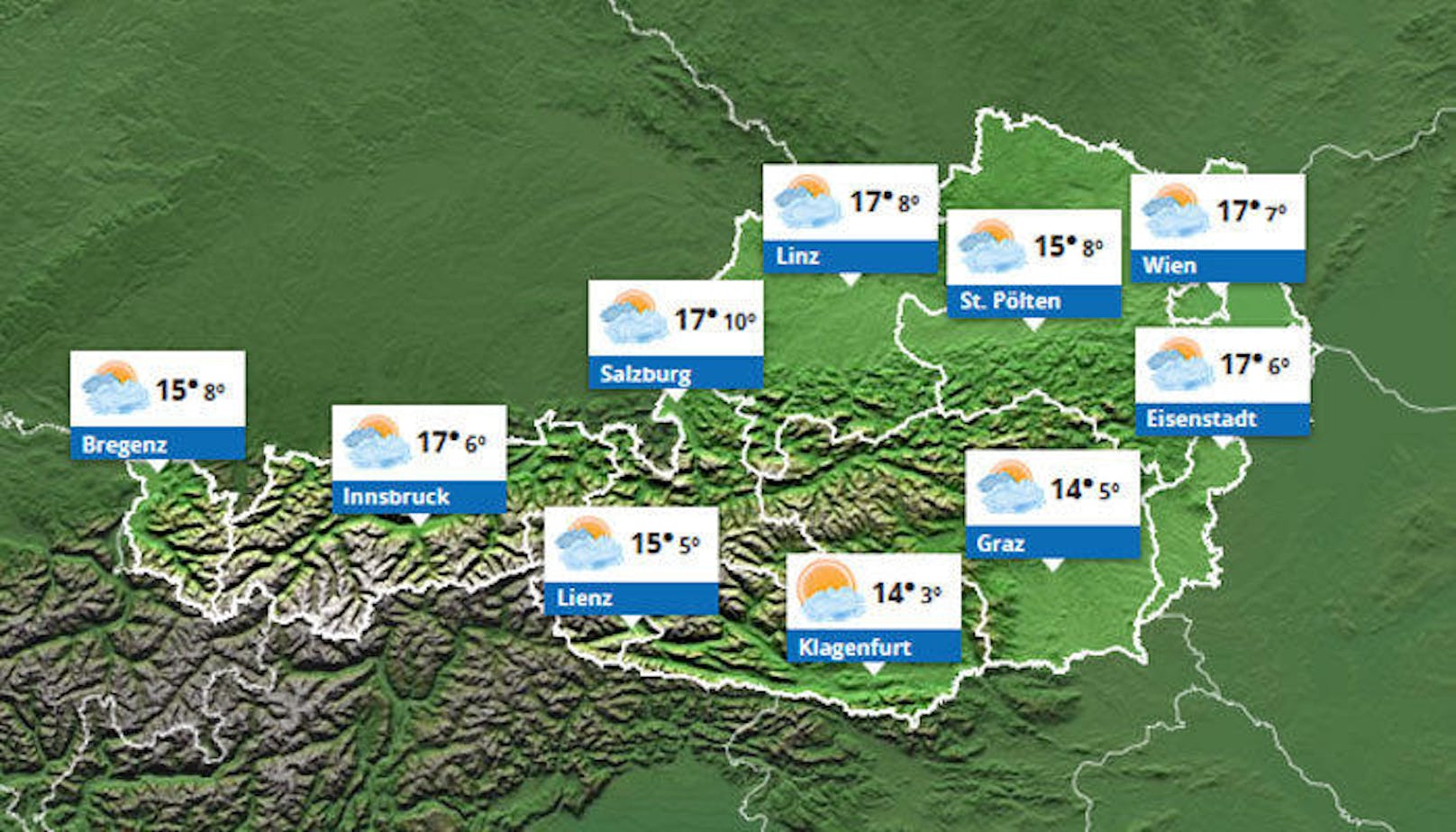 Wetter in Österreich: So wird der Mittwoch