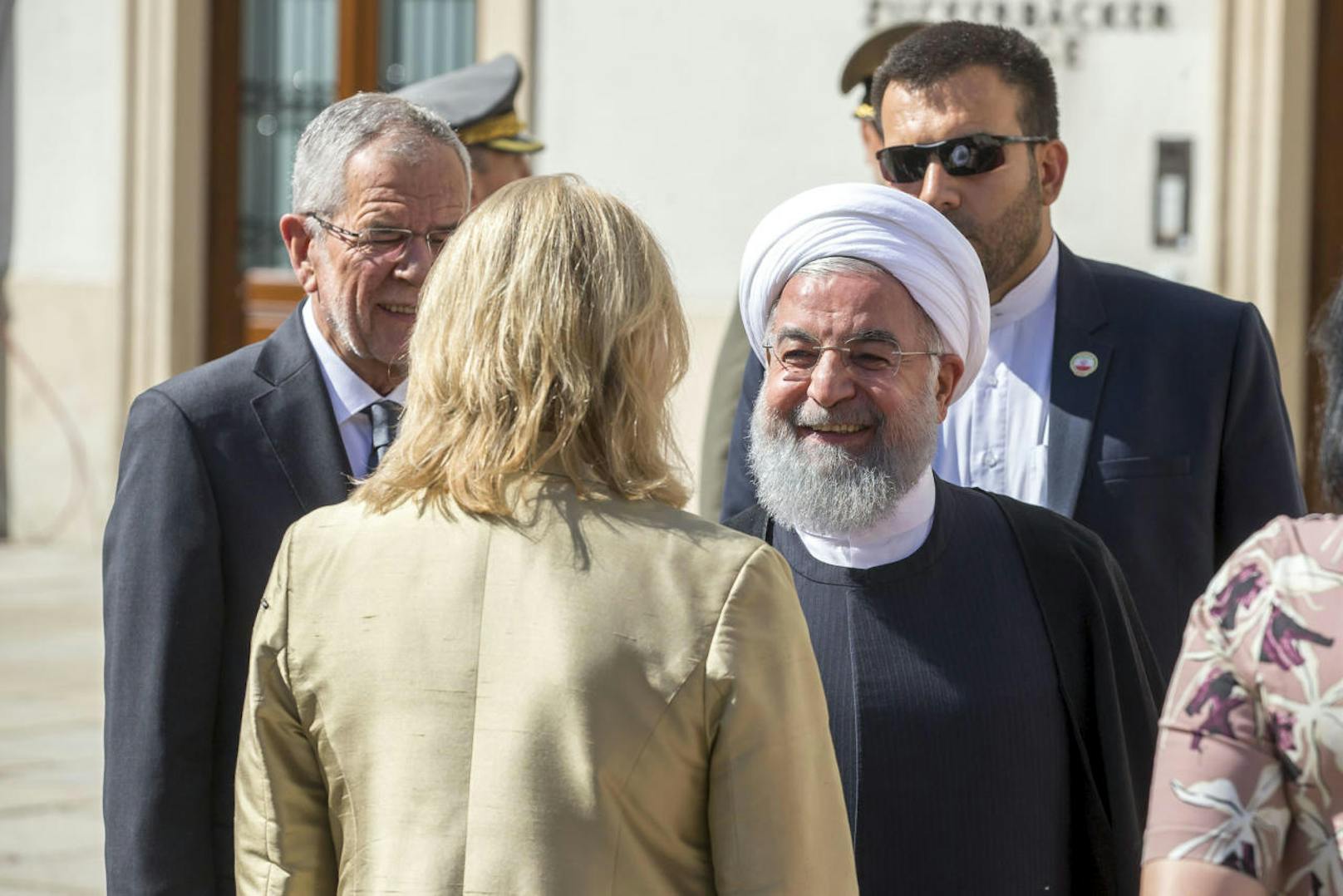 Der iranische Präsident Hassan Rouhani besuchte am Mittwoch Wien. Auf dem Programm stehen unter anderem Beratungen über die Rettung des Atomdeals, aus dem die USA ausgestiegen sind.