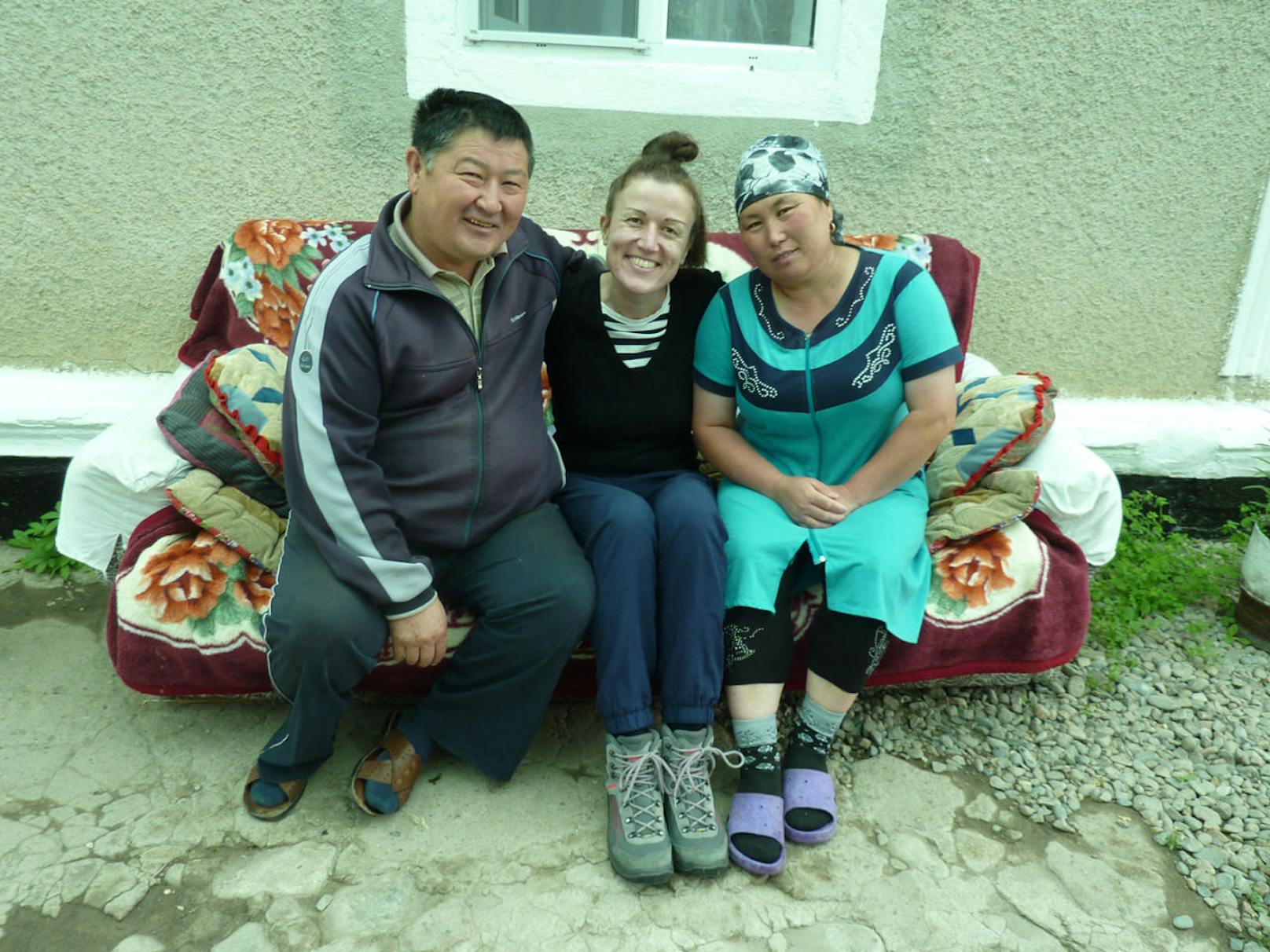 Sie hat zahlreiche neue Freunde in Kirgistan kennengelernt.