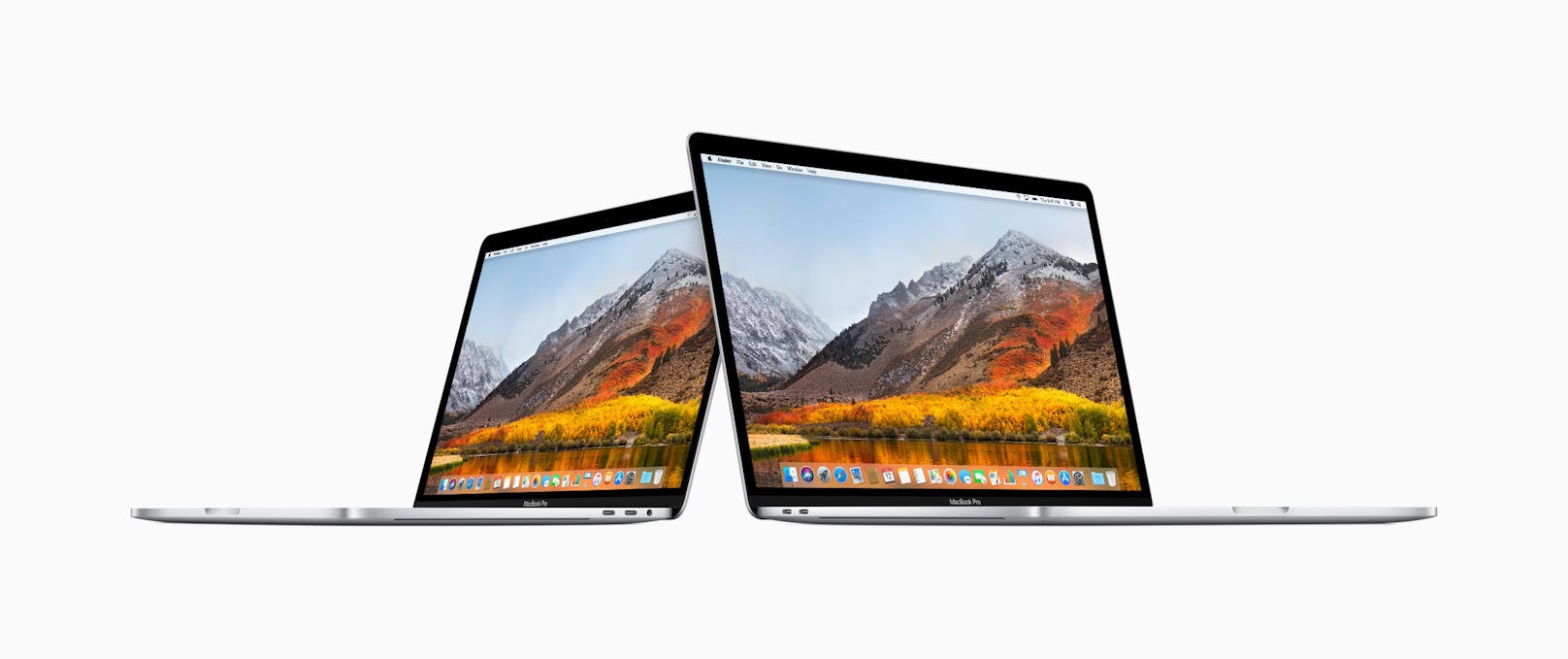 Die neuen 13 und 15 Zoll MacBook Pro Modelle mit Touch Bar.