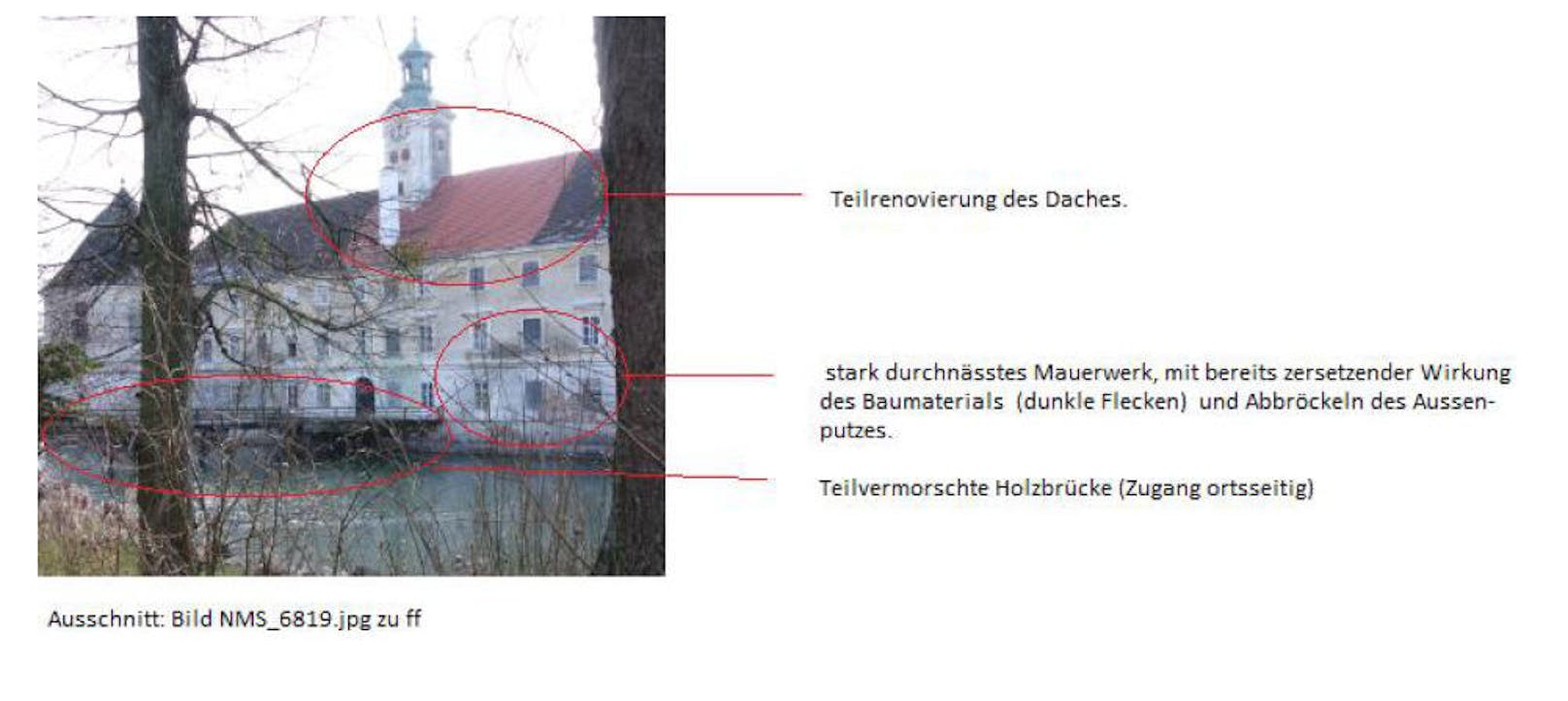 Das sollen die Mängel am Schloss Aistersheim sein.