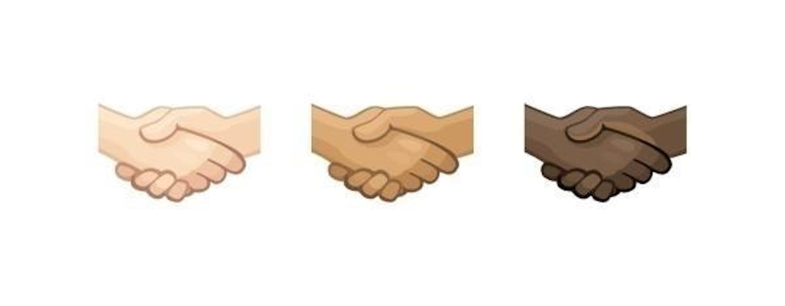 Neu sollen auch die Emojis fürs Händeschütteln verschiedene Hauttöne unterstützen.