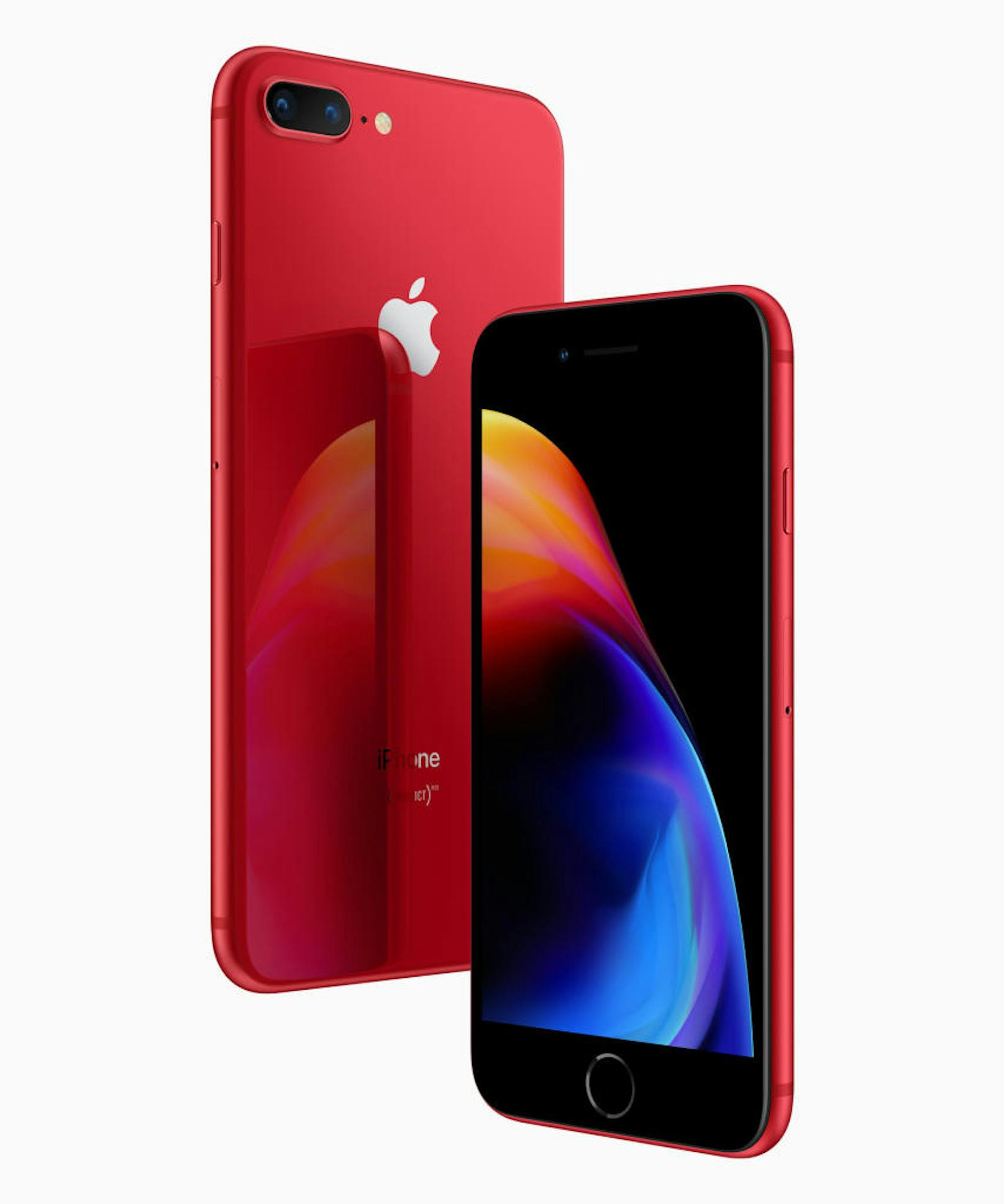 <b>09. April 2018:</b> Apple hat die iPhone 8 und iPhone 8 Plus (PRODUCT)RED Special Edition angekündigt. Beide Telefone haben ein jetzt rotes Gehäuse aus Glas mit einem passenden Aluminiumband und einer schwarzen Front. Die (PRODUCT)RED iPhone Special Edition wird ab 10. April zur Onlinebestellung und ab 13. April in Stores in ausgewählten Ländern und Regionen verfügbar sein. Die Modelle gibt es mit 64 und 256 GB internem Speicher. Startpreis: 799 Euro. Das neue (PRODUCT)RED iPhone X Leder Folio kostet 109 Euro.