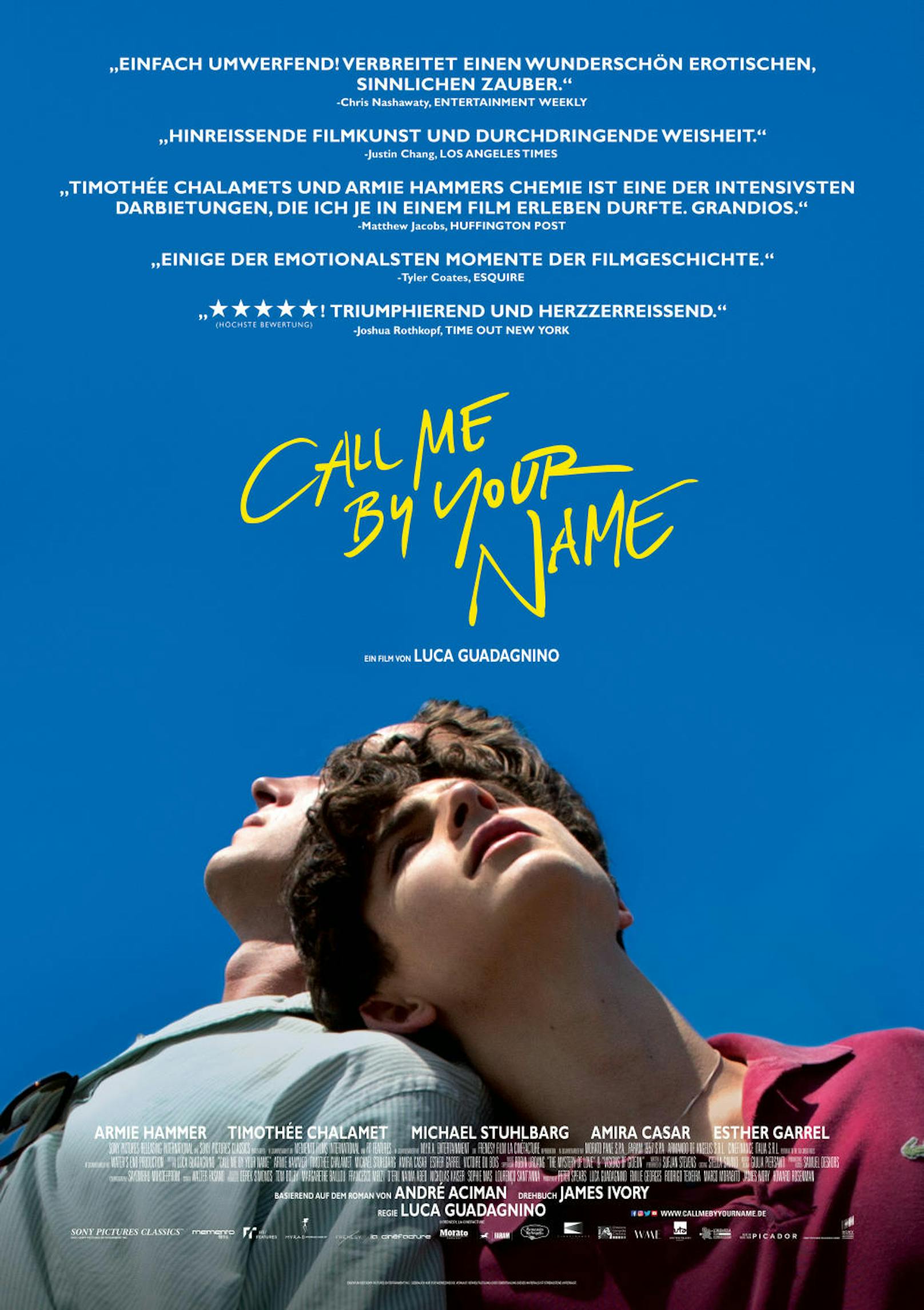 "Call Me By Your Name"-Filmplakat