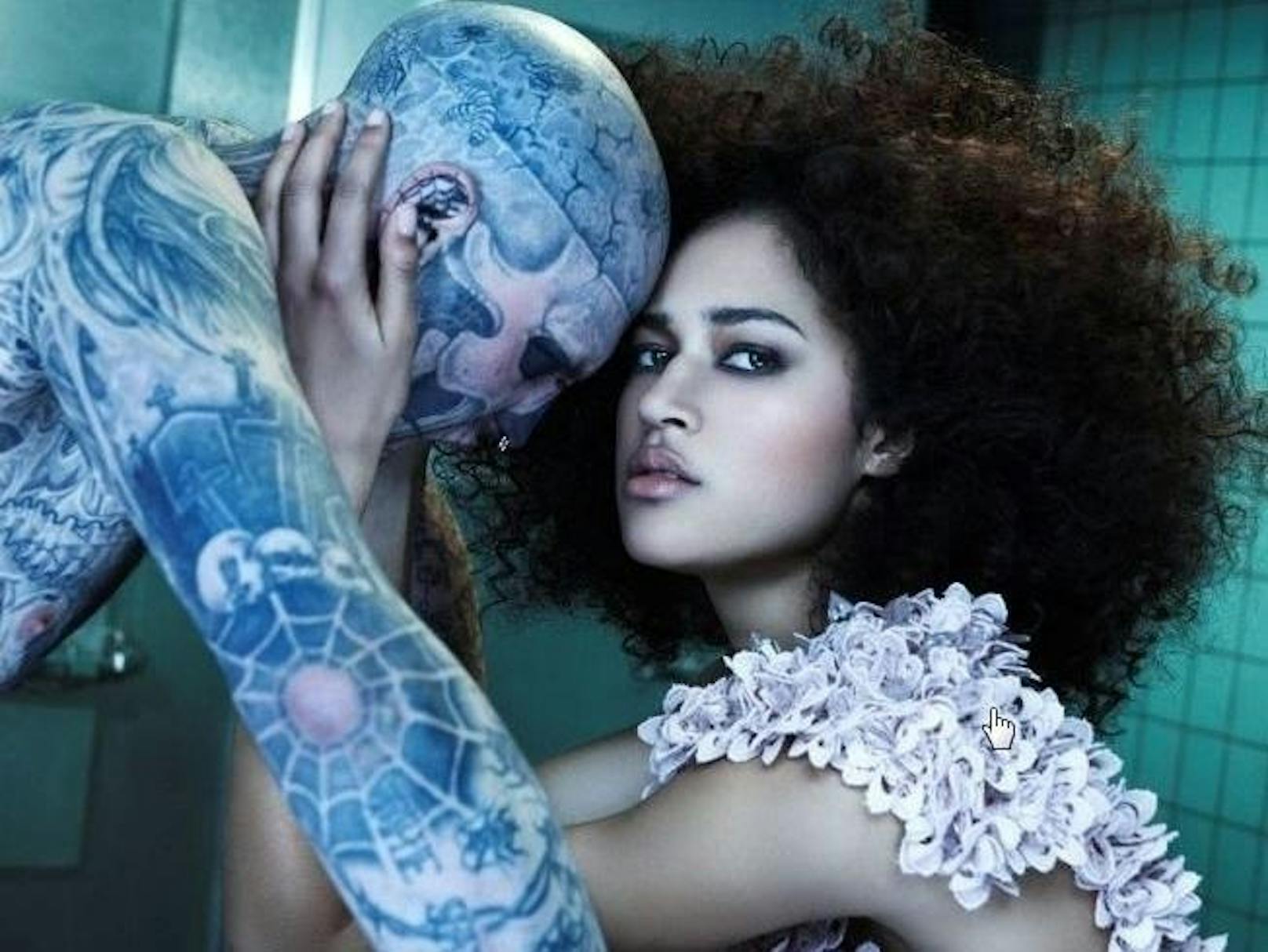 "Beauty and the Beast"-Shooting mit "Zombie Boy"