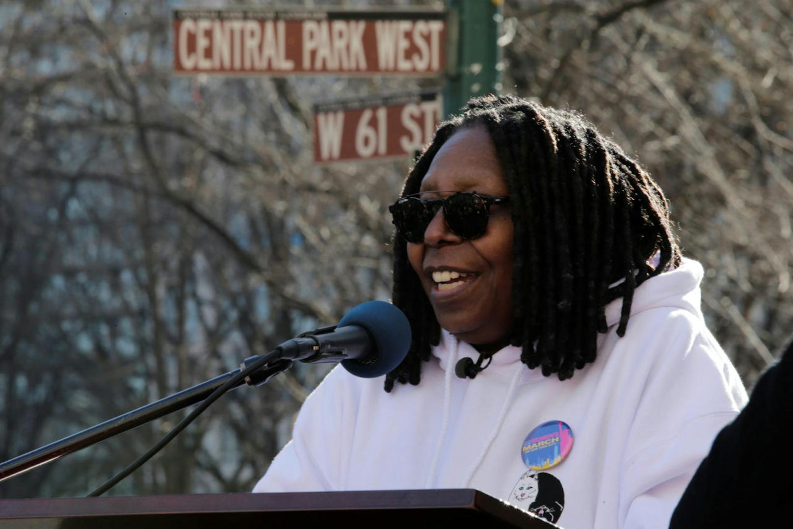 Whoopi Goldberg war eine der Rednerinnen beim Women's March in Manhattan in New York City