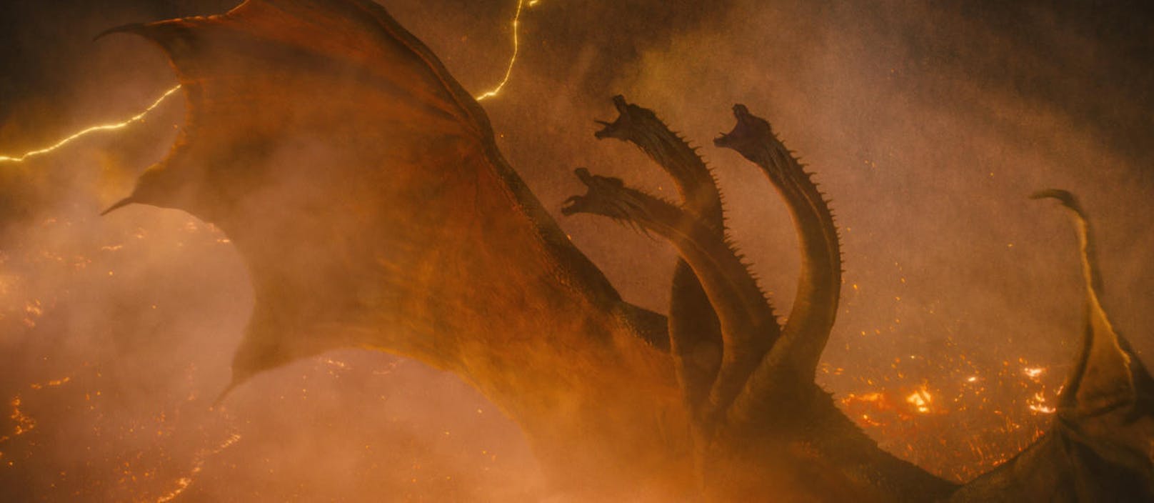 Der dreiköpfige Drache King Ghidorah ist ein Erzfeind von Godzilla