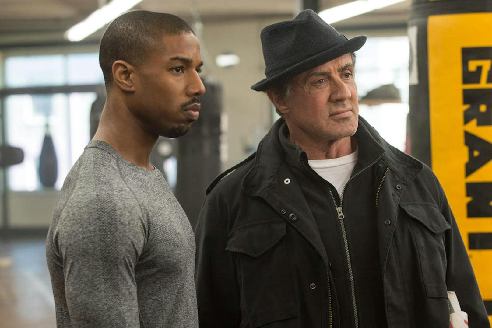 Beim siebenten Mal "nur" in der Nebenrolle: Sylvester Stallone (re.) mit Michael B. Jordan in "Creed".