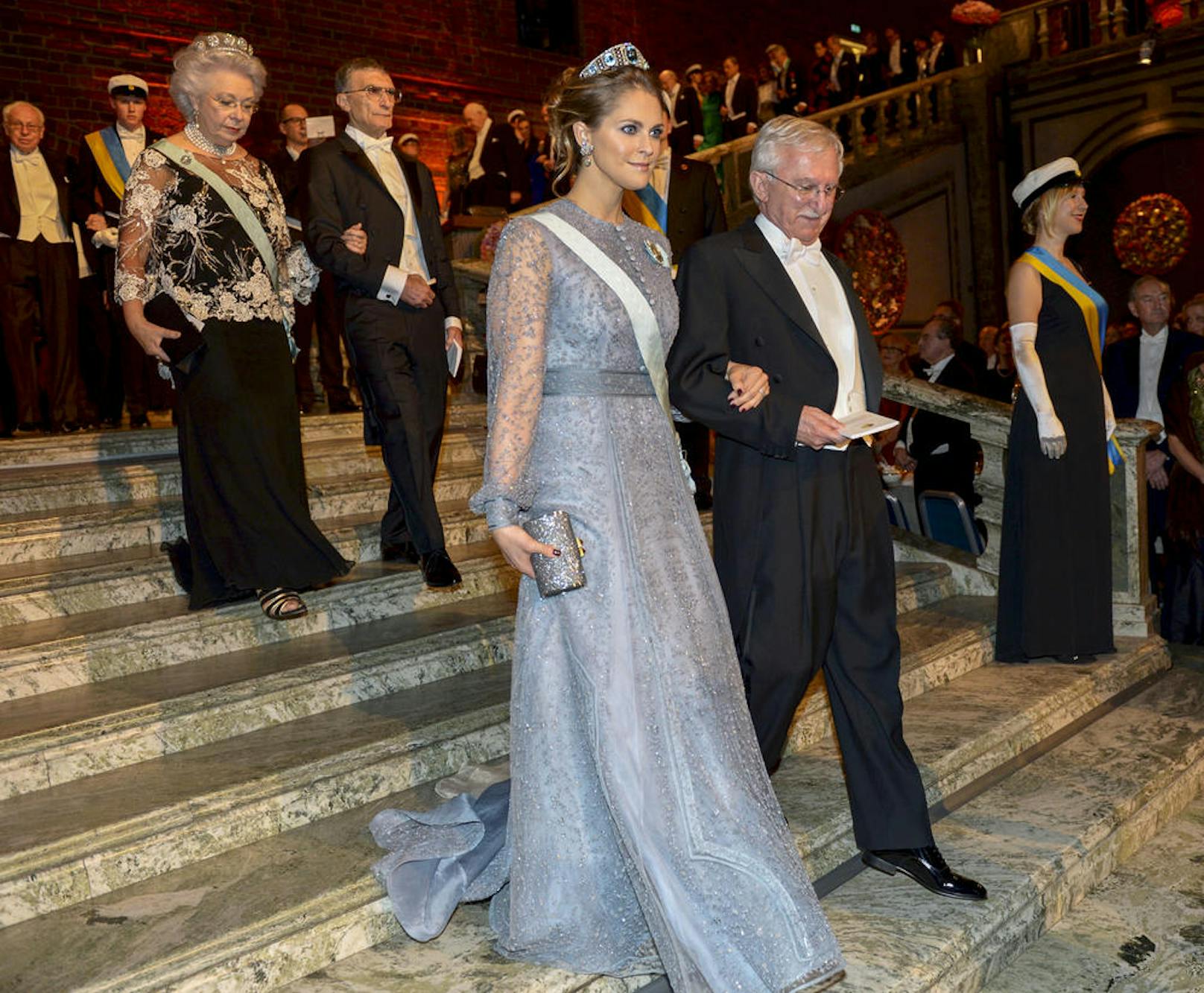 Prinzessin Madeleine 2015 bei der Verleihung des Nobelpreises in Stockholm.