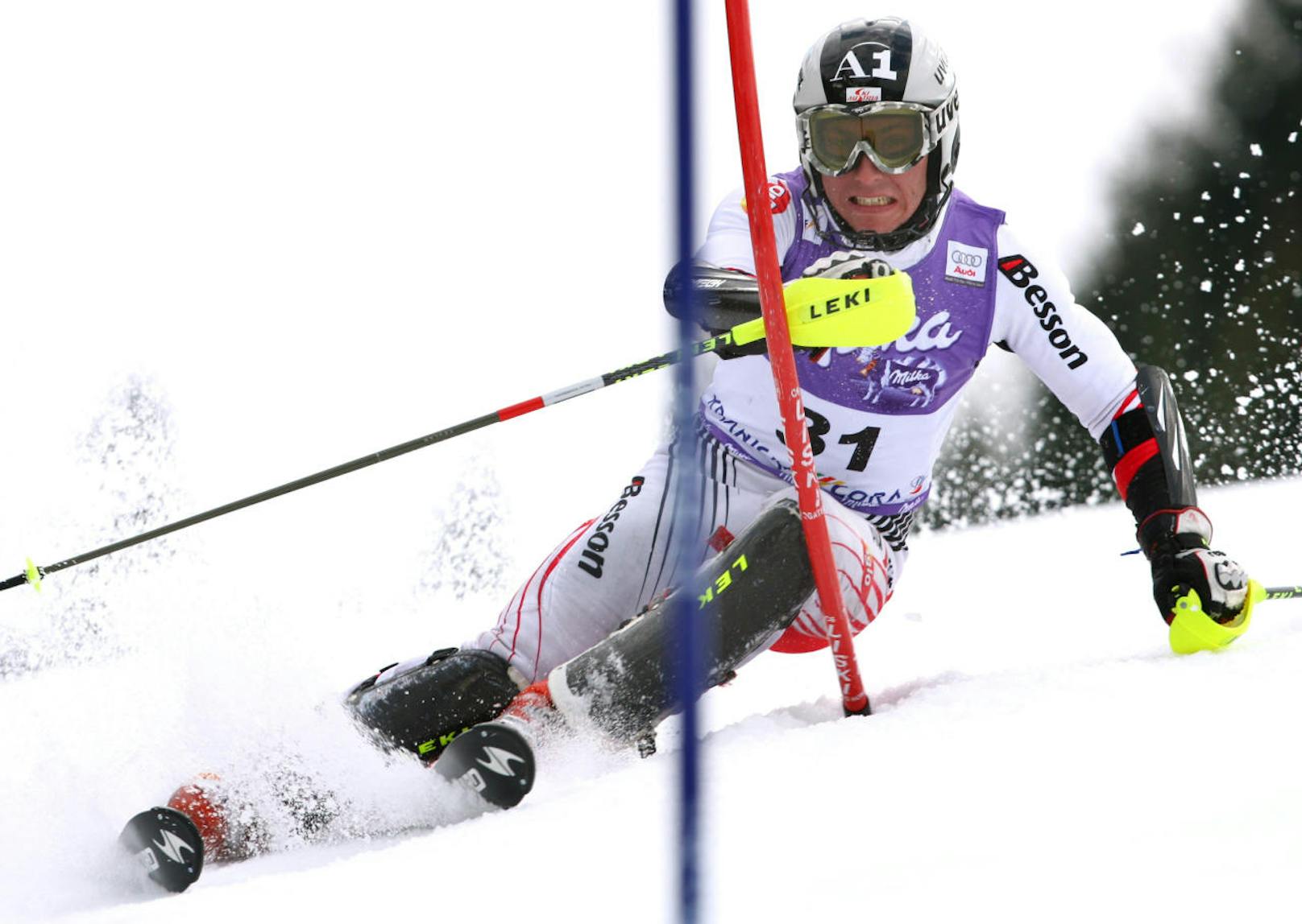 Die erste Sternstunde von Marcel Hirscher! Beim Slalom von Kranjska Gora 2008 fuhr der Salzburger erstmals aufs Podest.
