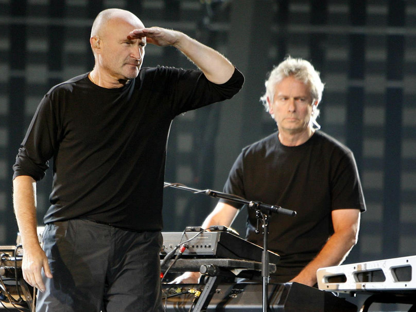 Sänger Phil Collins (li.) und Tony Banks.