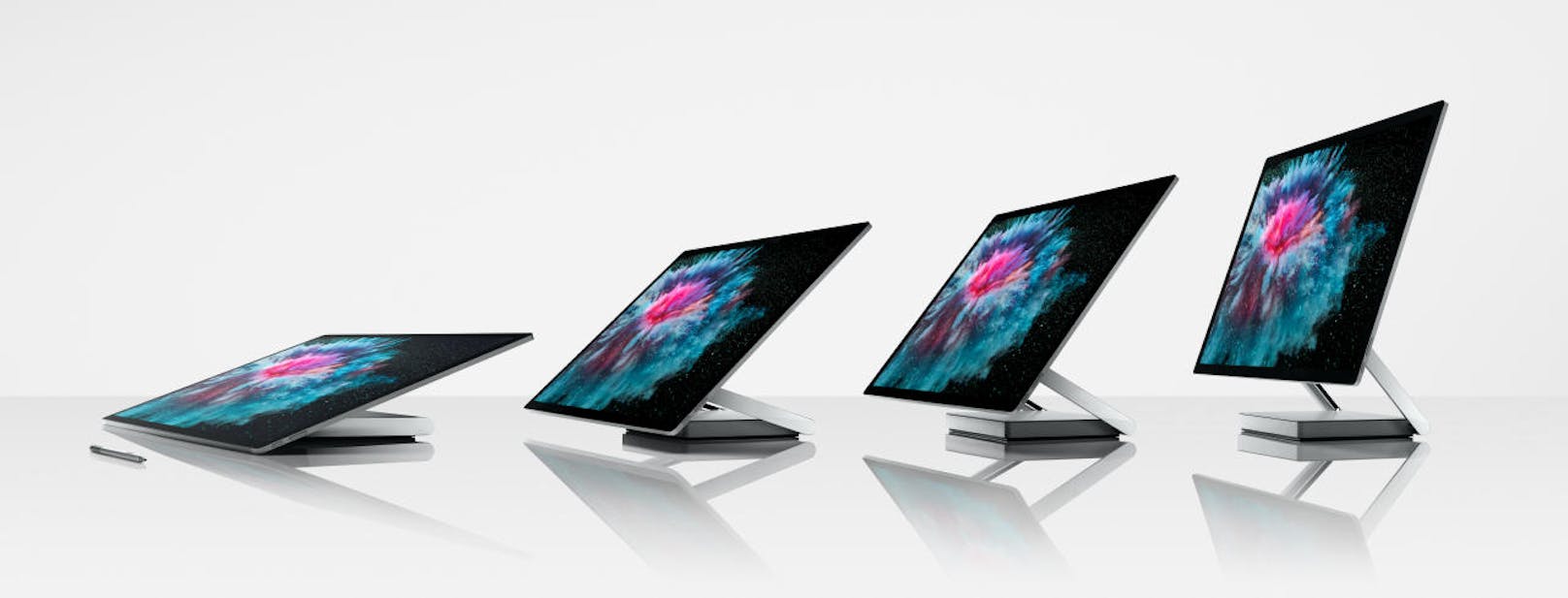 Mit 50 Prozent mehr Grafikleistung ist Surface Studio 2 "das schnellste und leistungsfähigste Surface, das je entwickelt wurde". Das 28 Zoll Brilliant PixelSense Display ist 38 Prozent heller und 22 Prozent kontrastreicher als beim Vorgängermodell.