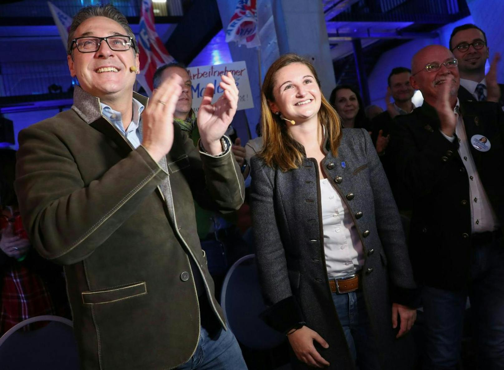 Wahlkampfauftakt der Salzburger FPÖ mit Vizekanzler Heinz-Christian Strache (FPÖ) und FPÖ-Generalsekretärin und Spitzenkandidatin Marlene Svazek am Freitag, 16. März 2018.