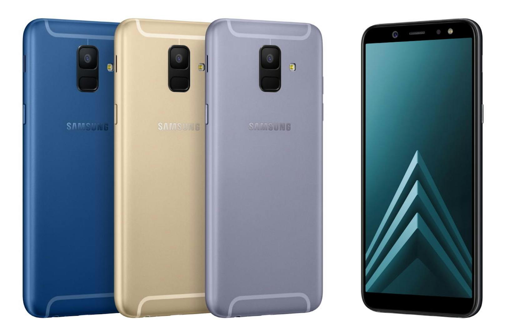 Auch Samsung hat neue Smartphones im Gepäck, nämlich das Samsung Galaxy A6 (5,6 Zoll) und A6+ (6 Zoll). Die Frontkameras mit LED-Blitz - beim Galaxy A6 mit 16 Megapixeln, beim Galaxy A6+ sogar mit 24 Megapixeln - soll Selfie-Fans begeistern. Als DUOS-Geräte können beide mit zwei SIM-Karten und einer microSD-Speicherkarte verwendet werden. Das Samsung Galaxy A6 hat einen Preis von 309 Euro, das Galaxy A6+ kostet 369 Euro. Beide Modelle stehen in den Farben "Black", "Gold" und "Lavender" zur Auswahl und sind ab Anfang Juni verfügbar. Der Akku ist 3.000 bzw. 3.500 mAh groß, dazu gibt es 3GB RAM, 16 bzw. 1,8 GHz Octa-Core-Prozessor, 32GB internen Speicher und 16 MP Hauptkamera, beim A6+ zusätzlich ein 5 MP Teleobjektiv.