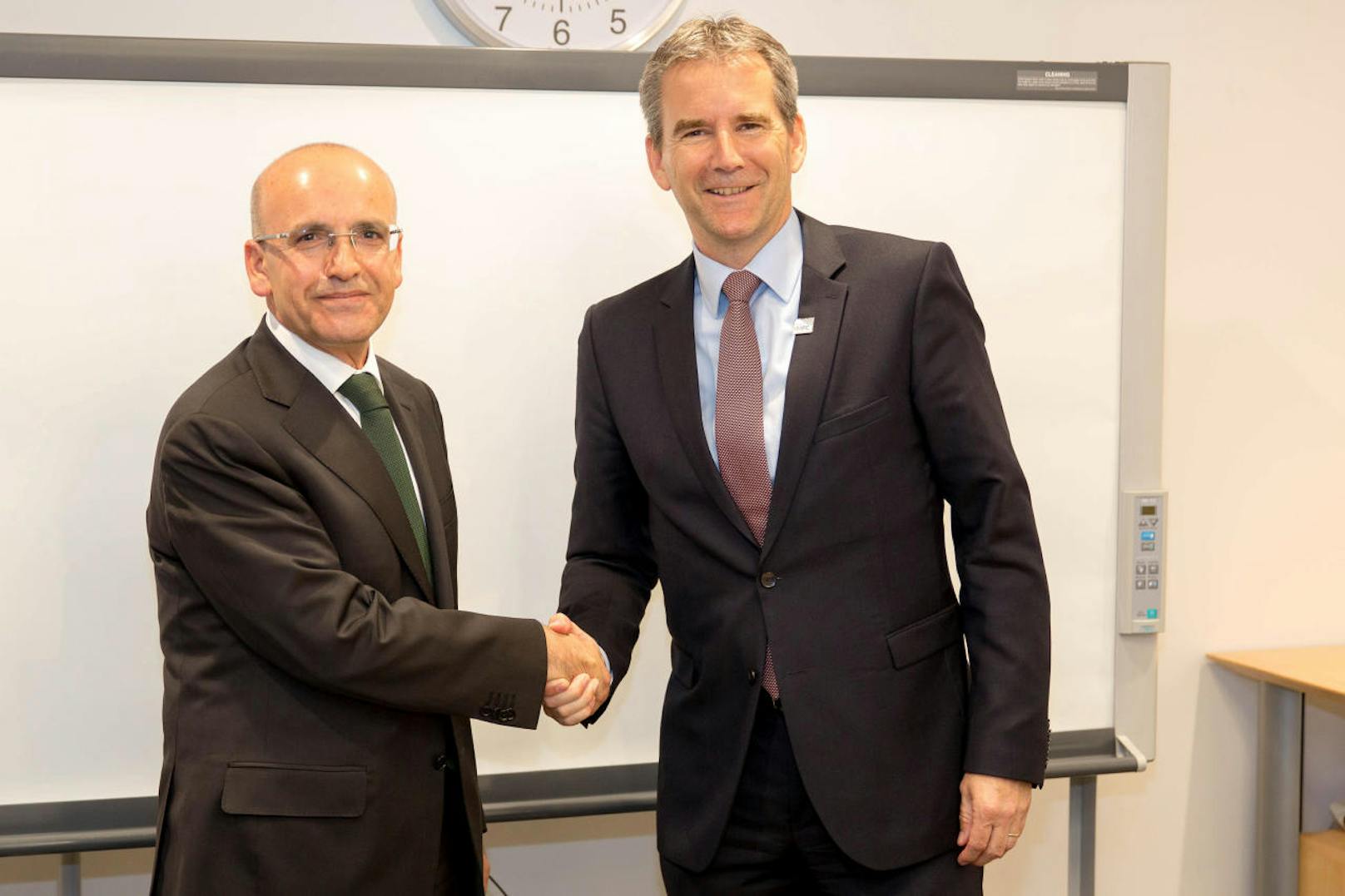 Finanzminister Löger traf bei seinem Besuch in Washington unter anderem den stellvertretenden türkischen Ministerpräsident Mehmet Simsek.