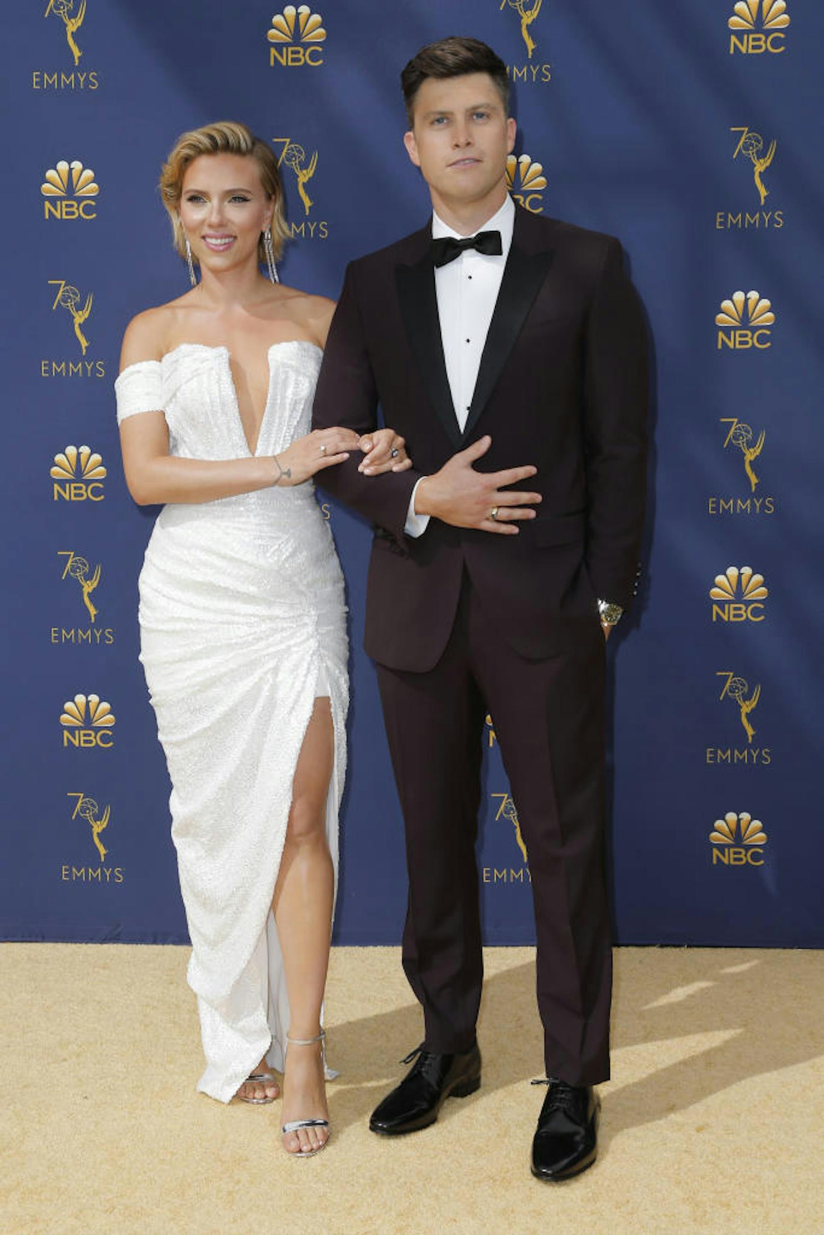 Scarlett Johansson und Colin Jost bei der 70. Emmy-Verleihung