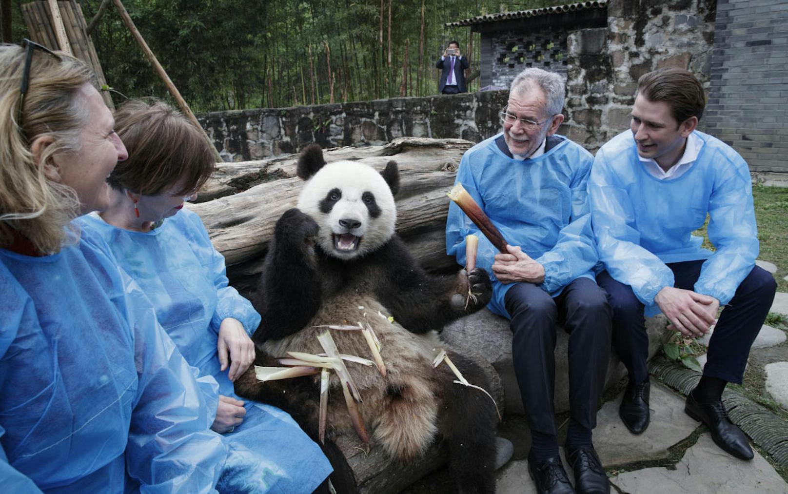 Auch der Panda freute sich über den Besuch aus "Odili"...
