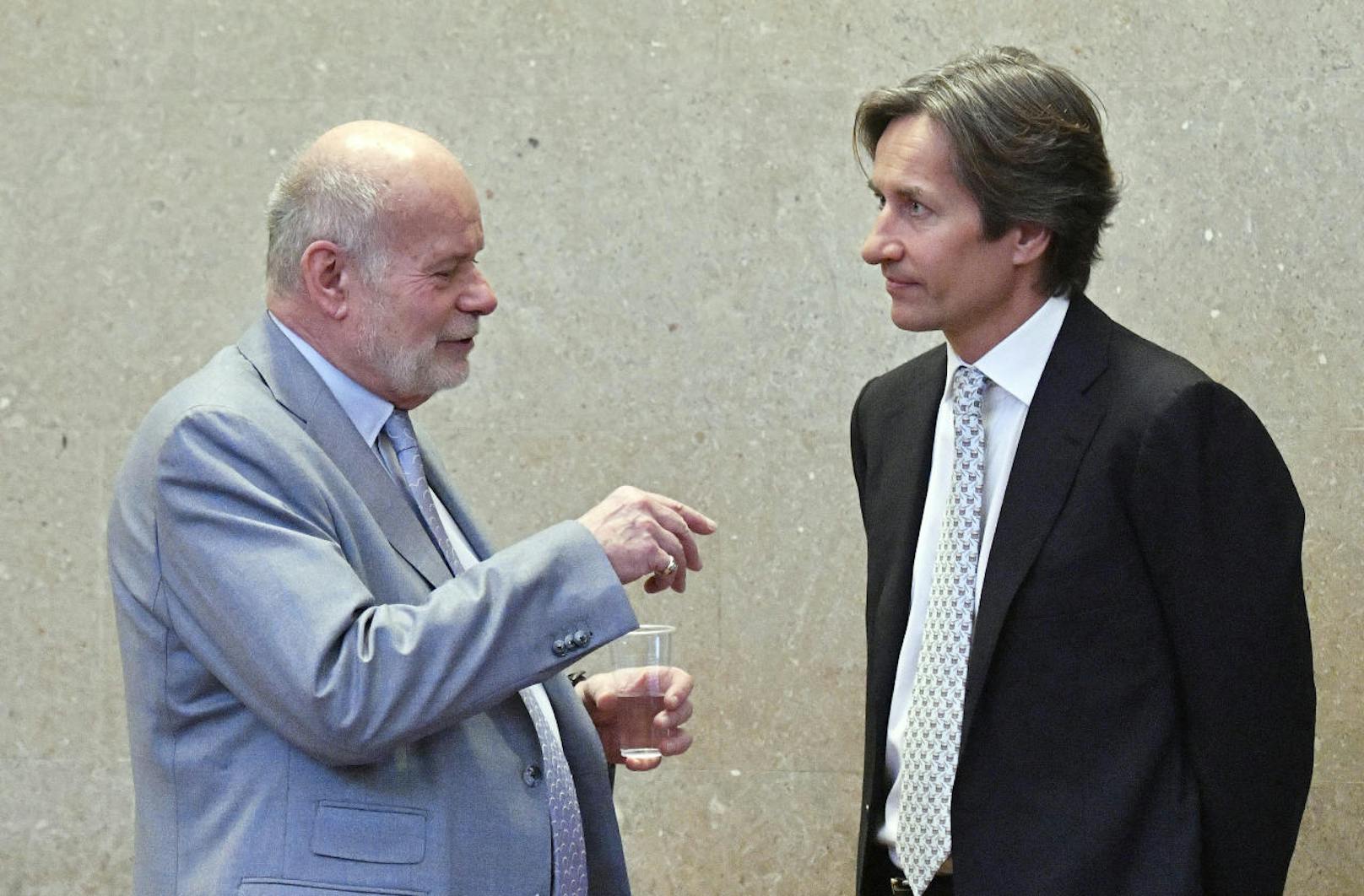 Anwalt Manfred Ainedter und der Angeklagte Karl-Heinz Grasser