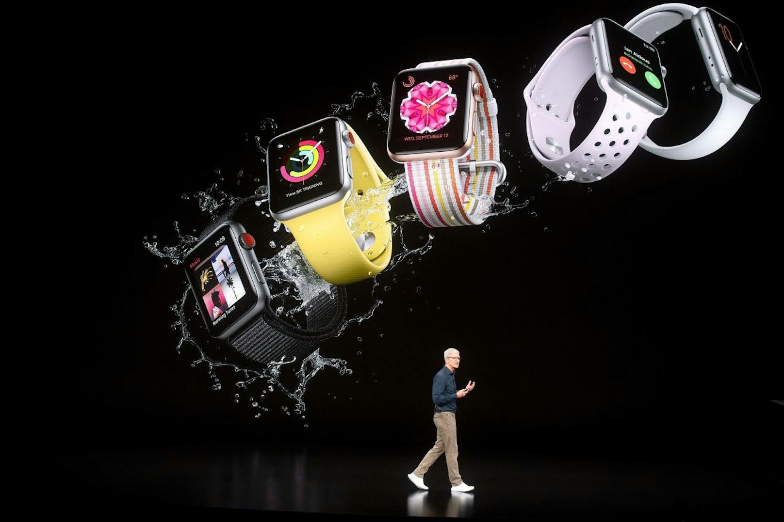 Den Anfang machte die neue, vierte Generation der Apple Watch.