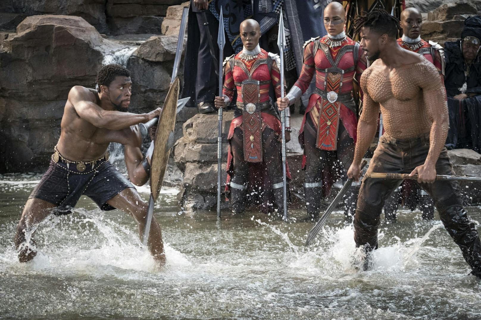 Von links: T'Challa/Black Panther (Chadwick Boseman) und Erik Killmonger (Michael B. Jordan)