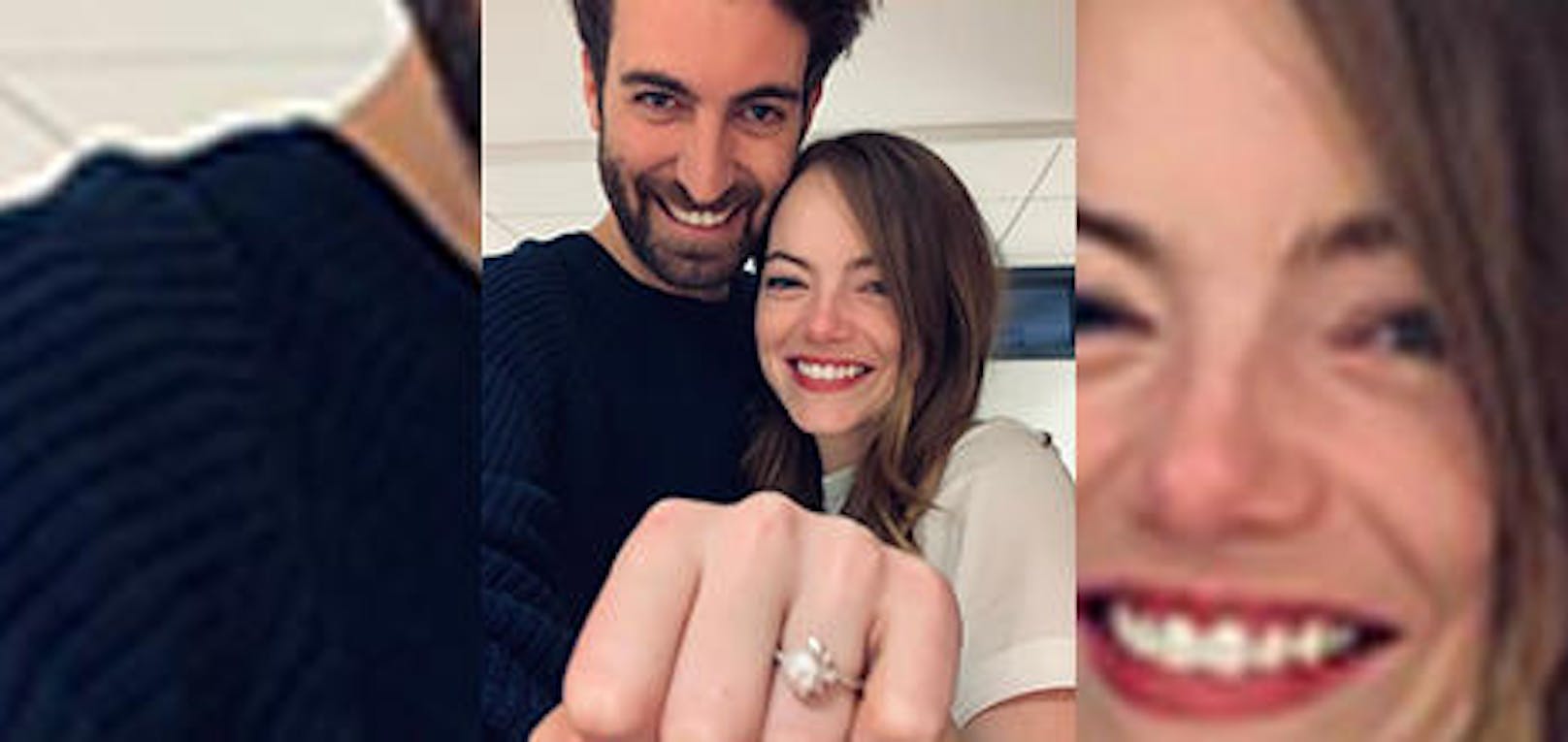 Dave McCary und Emma Stone haben sich am 4.12.2019 verlobt. Stolz postete der "Saturday Night Live"-Autor das Foto auf Instagram 