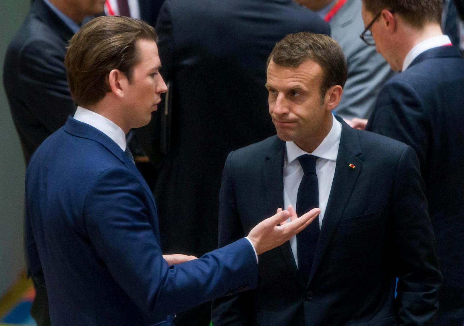 Sebastian Kurz trifft Frankreichs Präsident Emmanuel Macron.