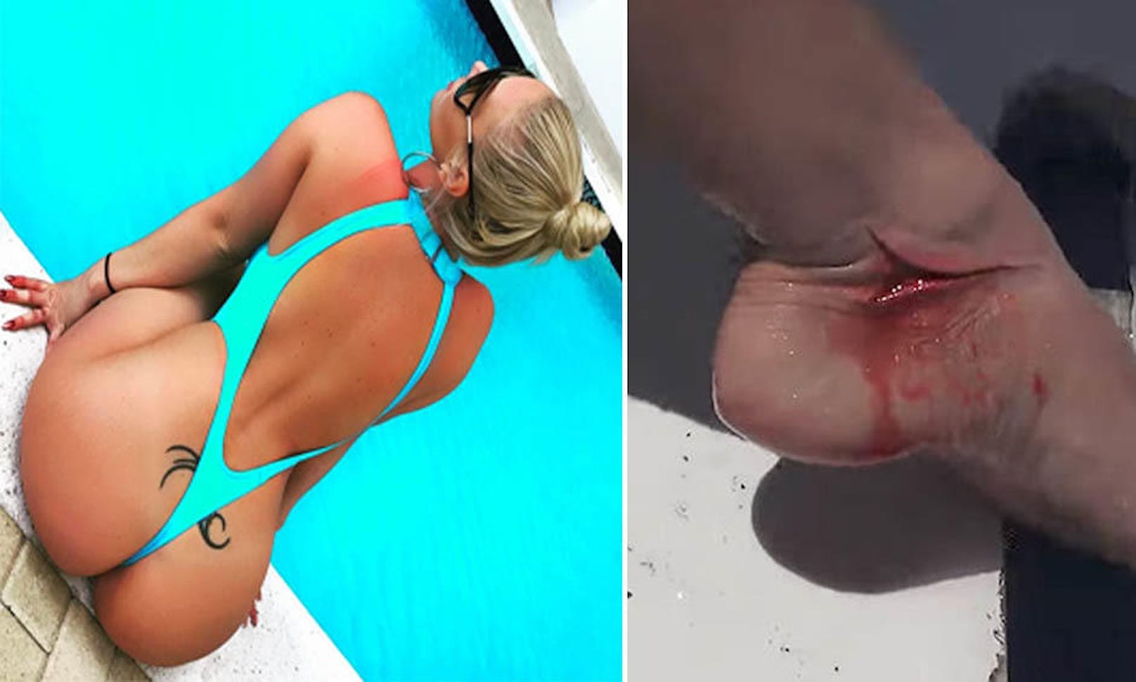 <b>6. Mai 2017: </b>Dieser Werbedreh endete blutig! Pornostar <b>Molly Cavalli </b>drehte im Mai vor der Küste Floridas einen kurzen Clip für die Seite "Camsoda.com". Dafür wurde die 36-Jährige in einen Haikäfig gesperrt und ins Wasser gelassen. Als sich ein <b>Hai </b>der hübschen Blondine näherte, biss das Tier zu. 

<b>Mehr Bilder, Videos:</b> <a href="https://www.heute.at/welt/news/story/Video--Fotos--Porno-Star-wird-von-Hai-gebissen-46725864" target="_blank">Porno-Star wird von Hai gebissen</a>