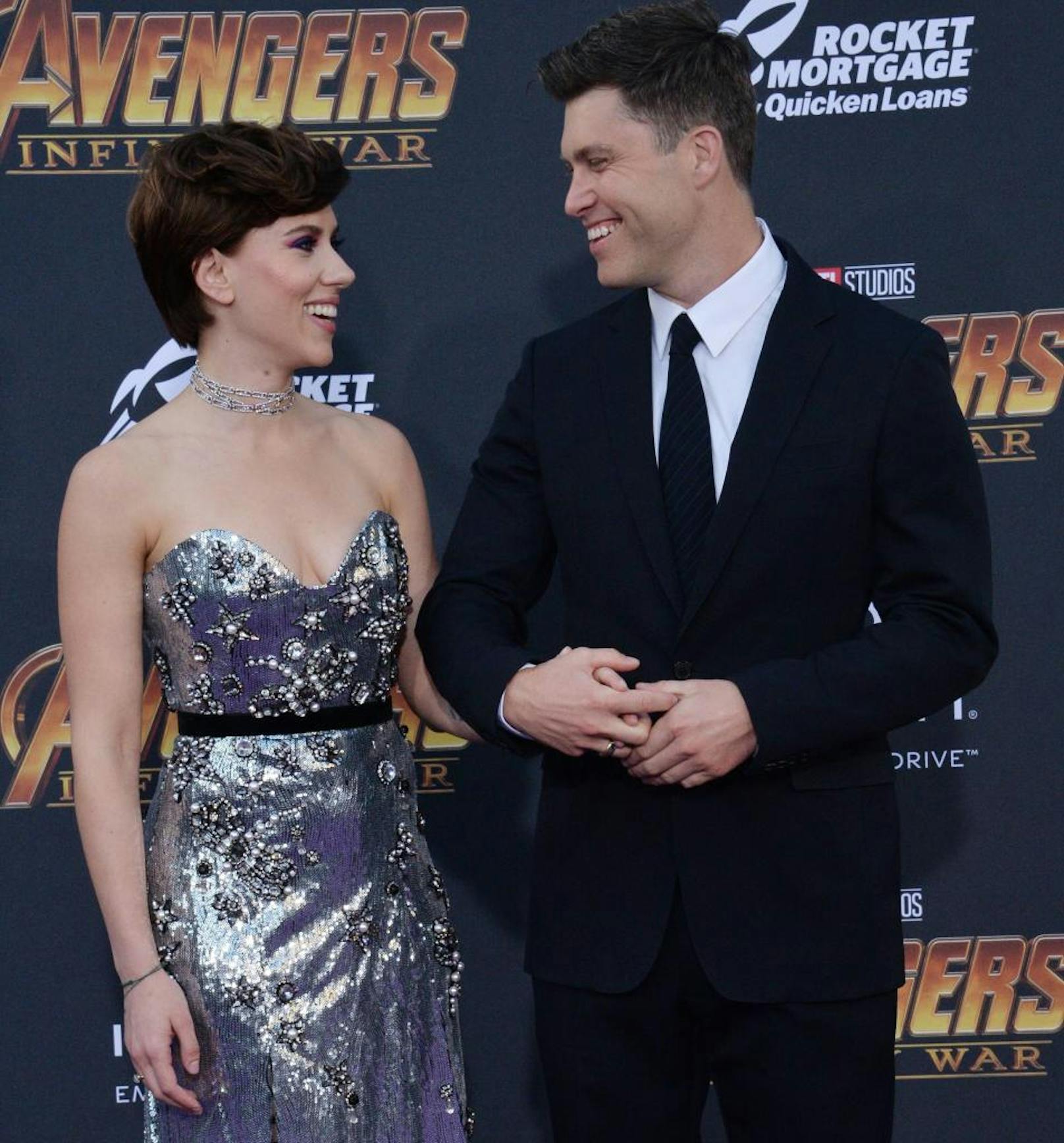 Scarlett Johansson und Colin Jost bei der "Avengers: Infinity War"-Premiere